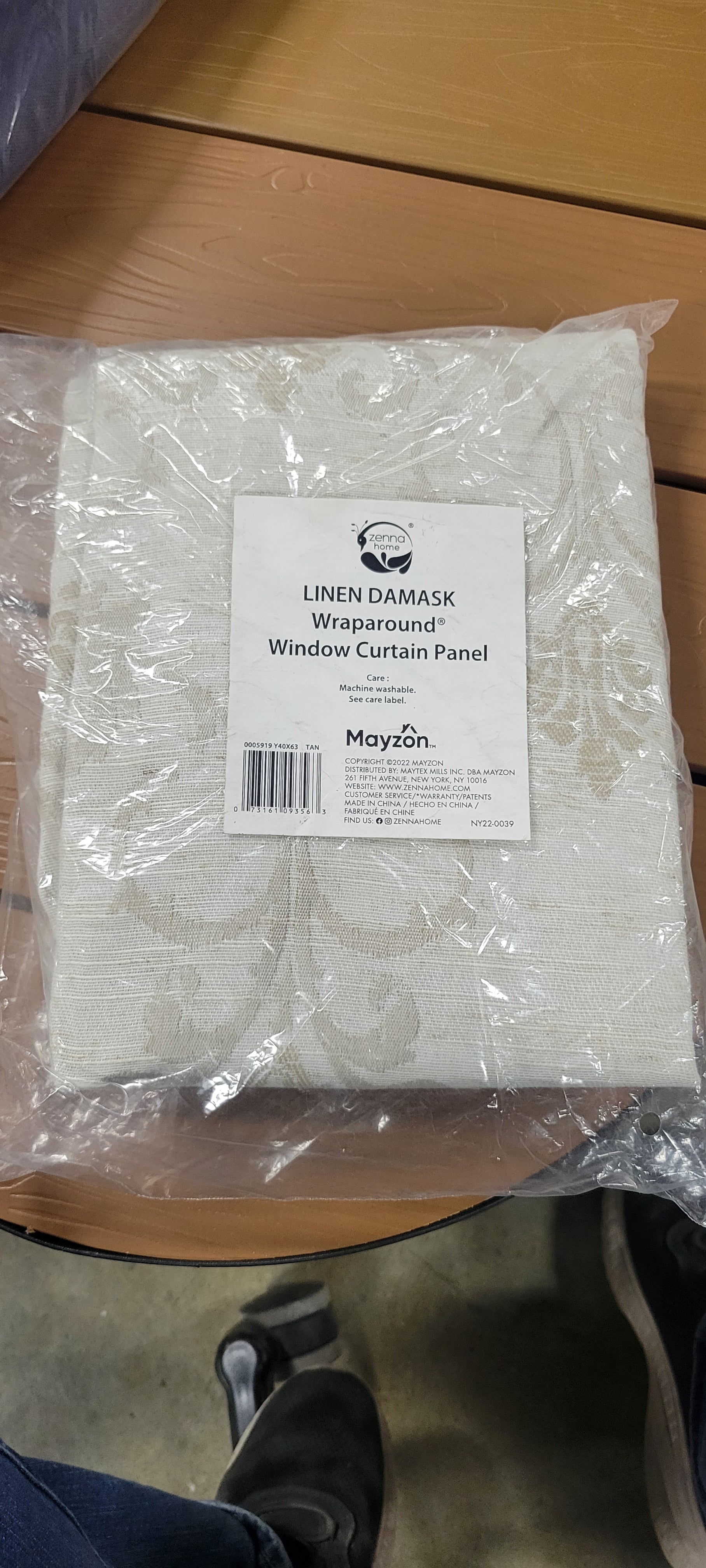 Doveton Damask Blackout Thermal Rod Pocket Single Curtain Panel