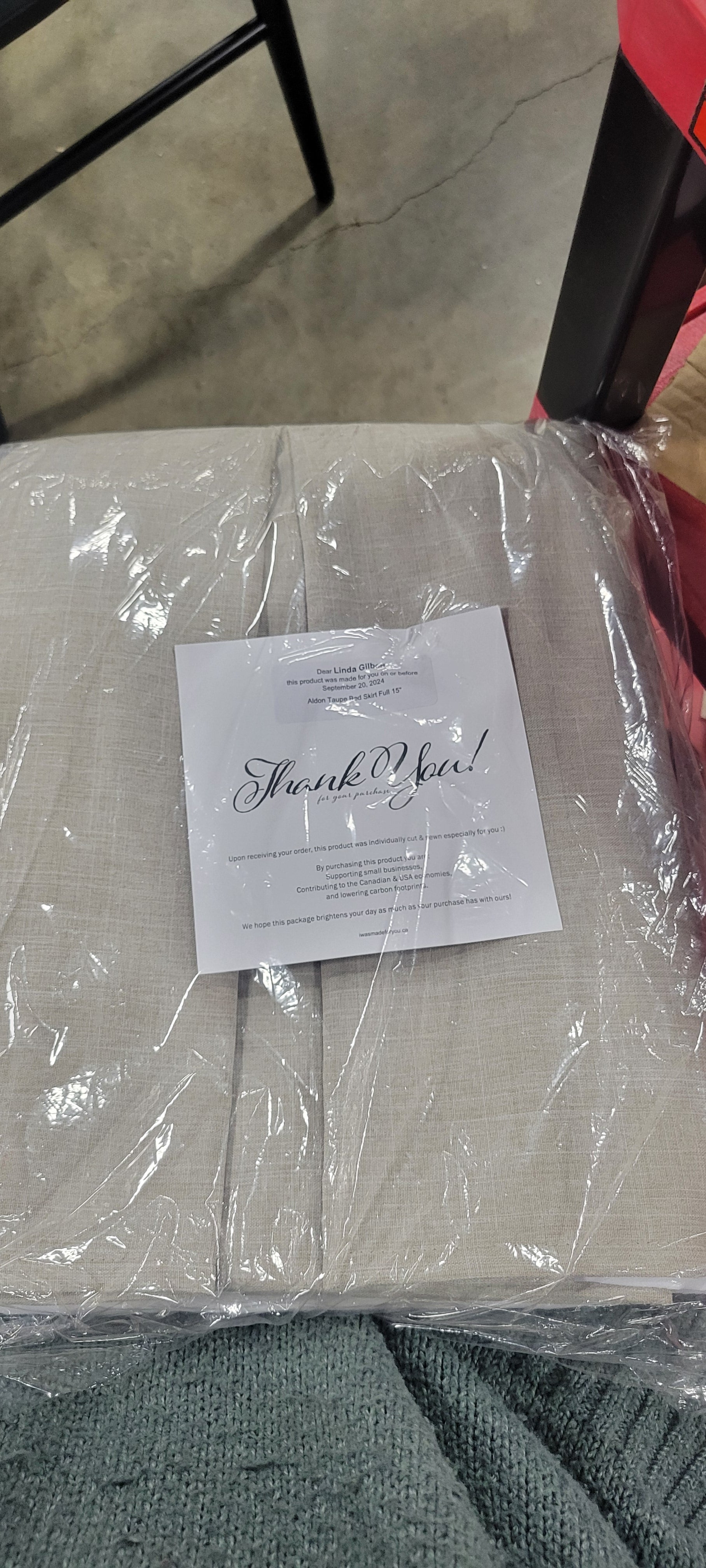 Austin Taupe Bedskirt Full