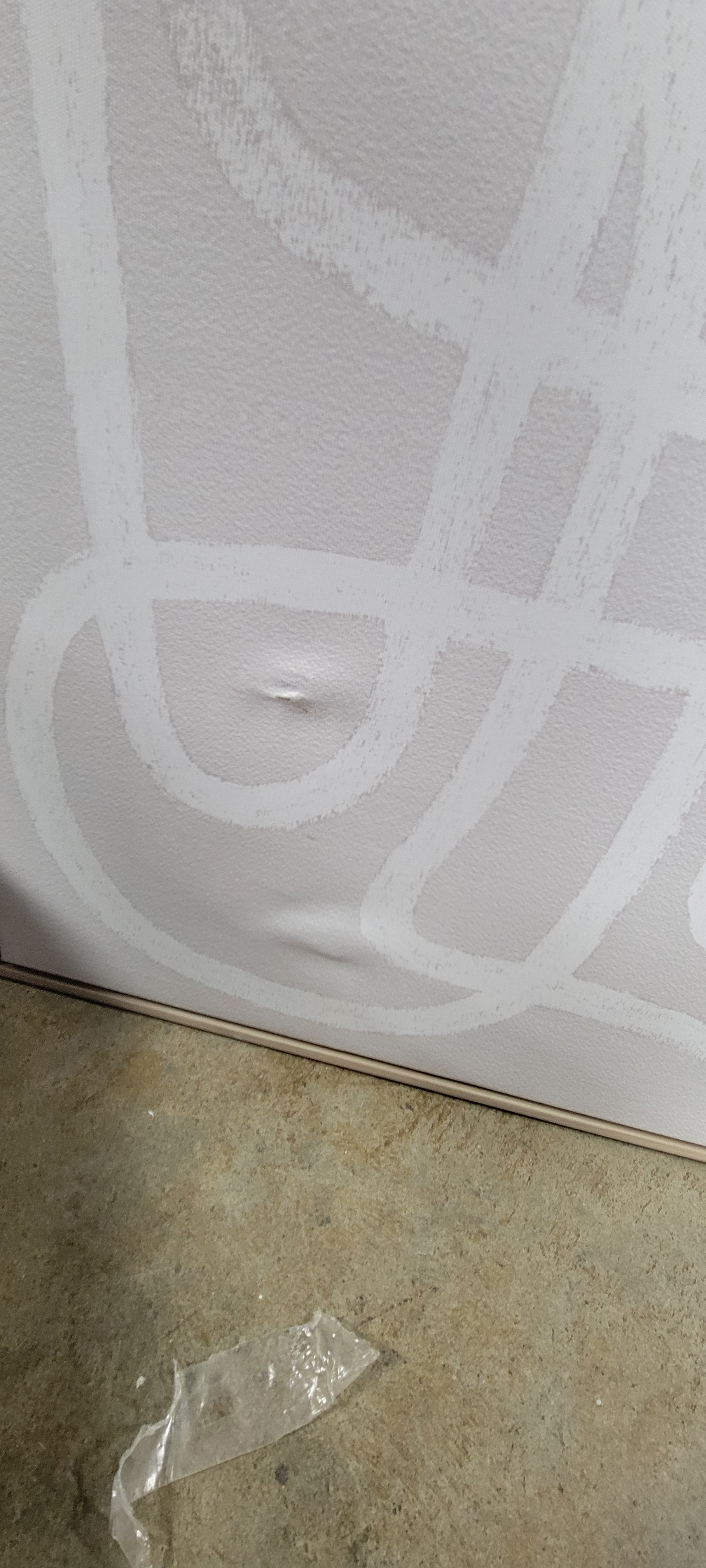 Line Drawing Wall Canvases Gray/White