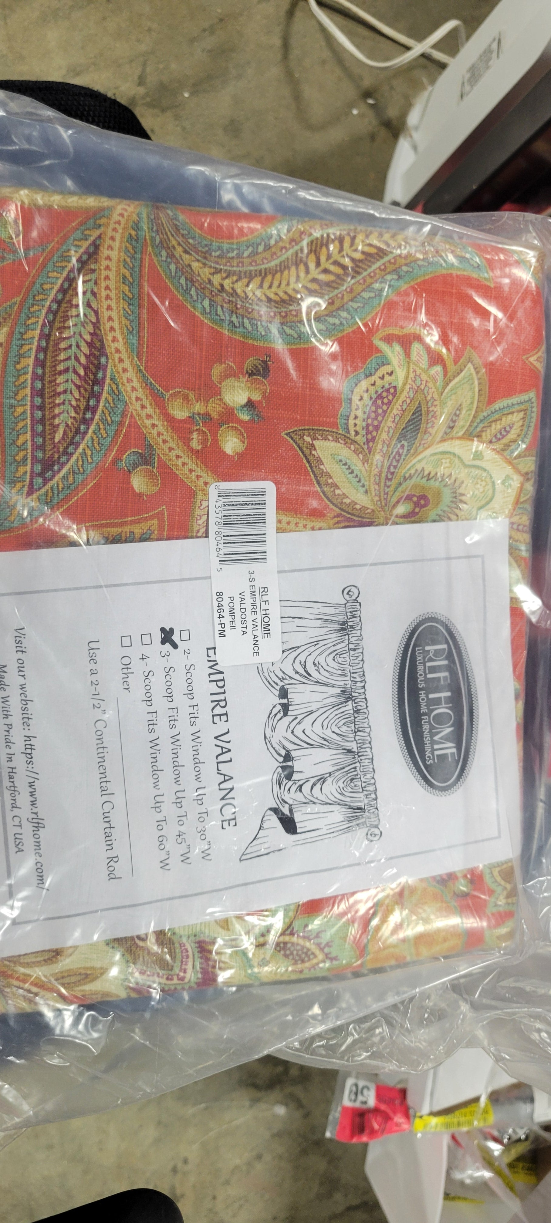 Valdosta Cotton Floral Swag Window Valance