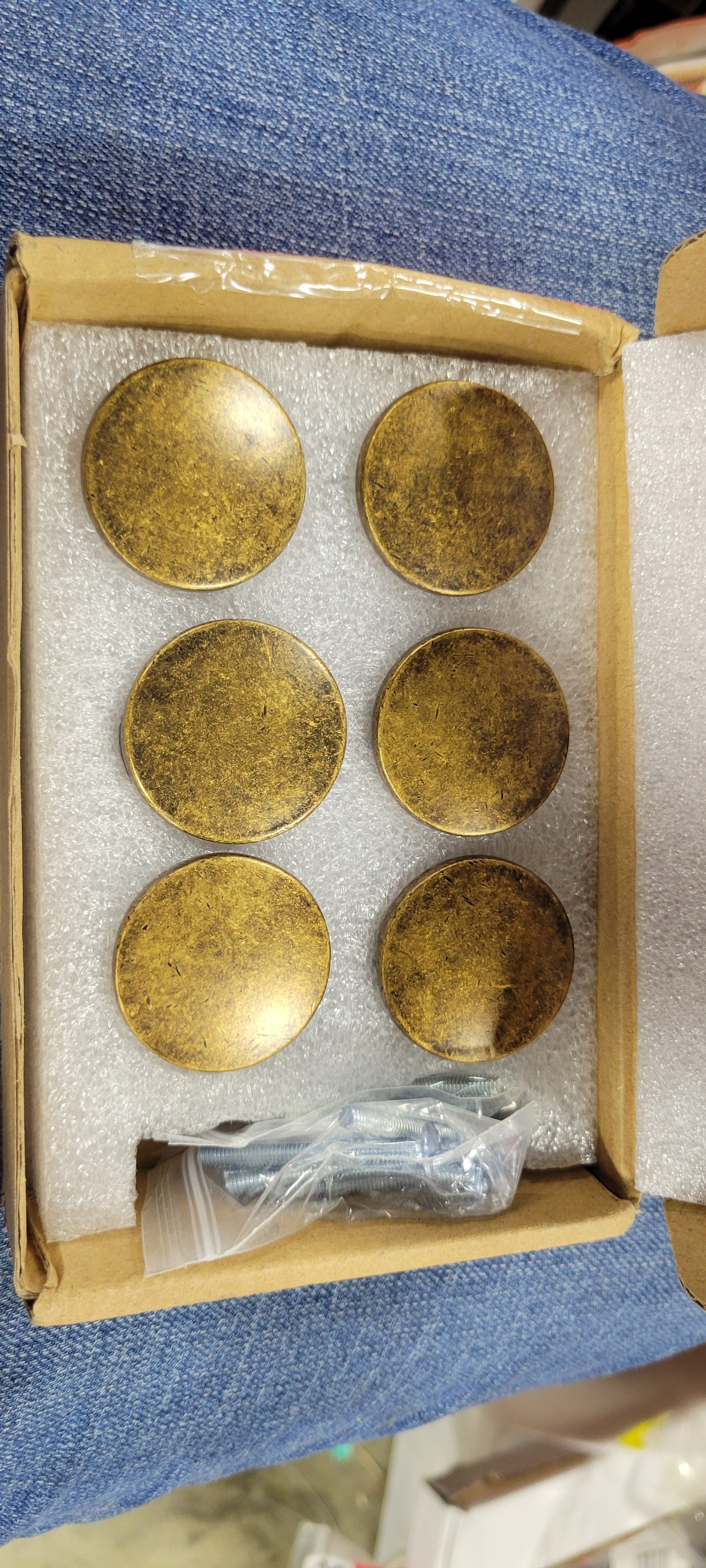 6 Pack Cabinet Knobs Antique Copper Kitchen Drawer Knobs