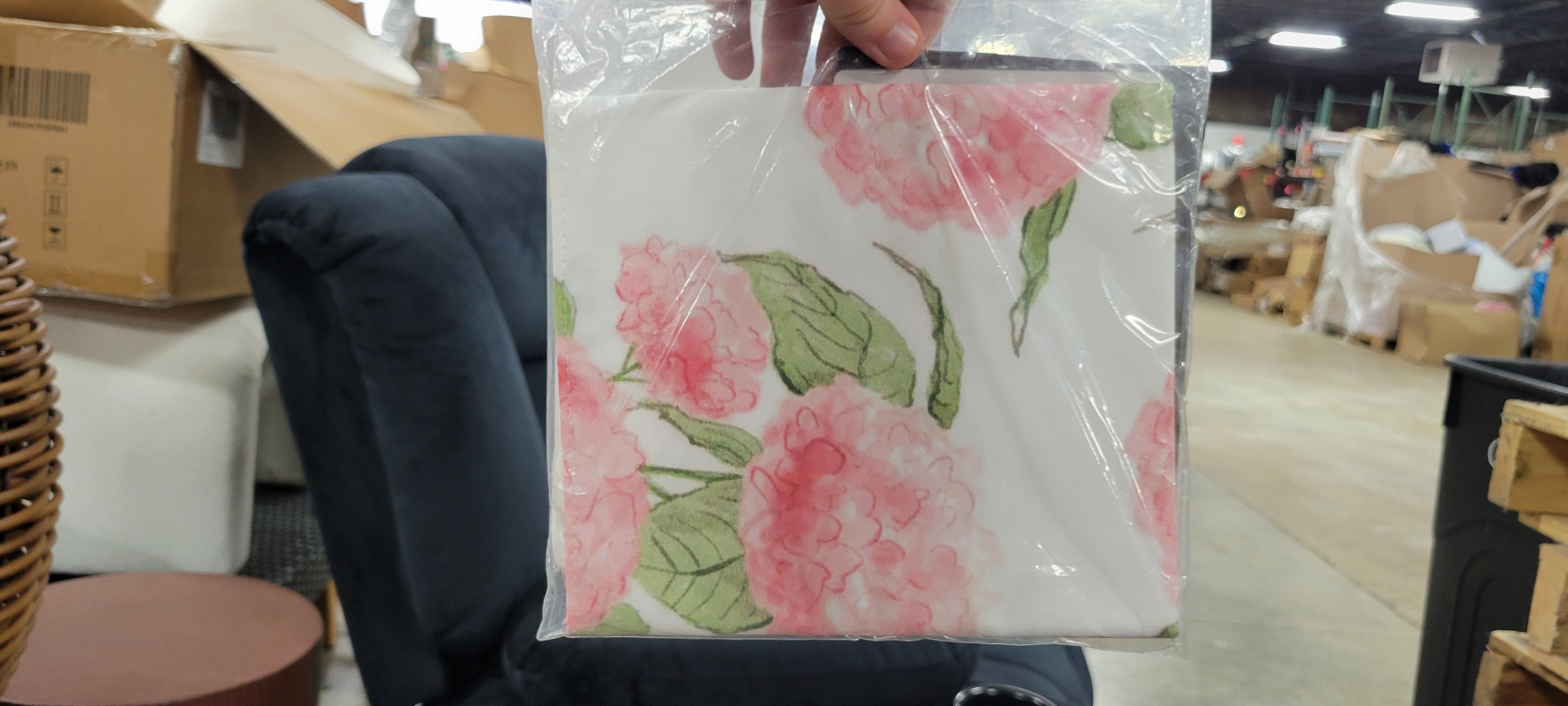 Pink Hydrangea Pattern Cotton Twill Placemat