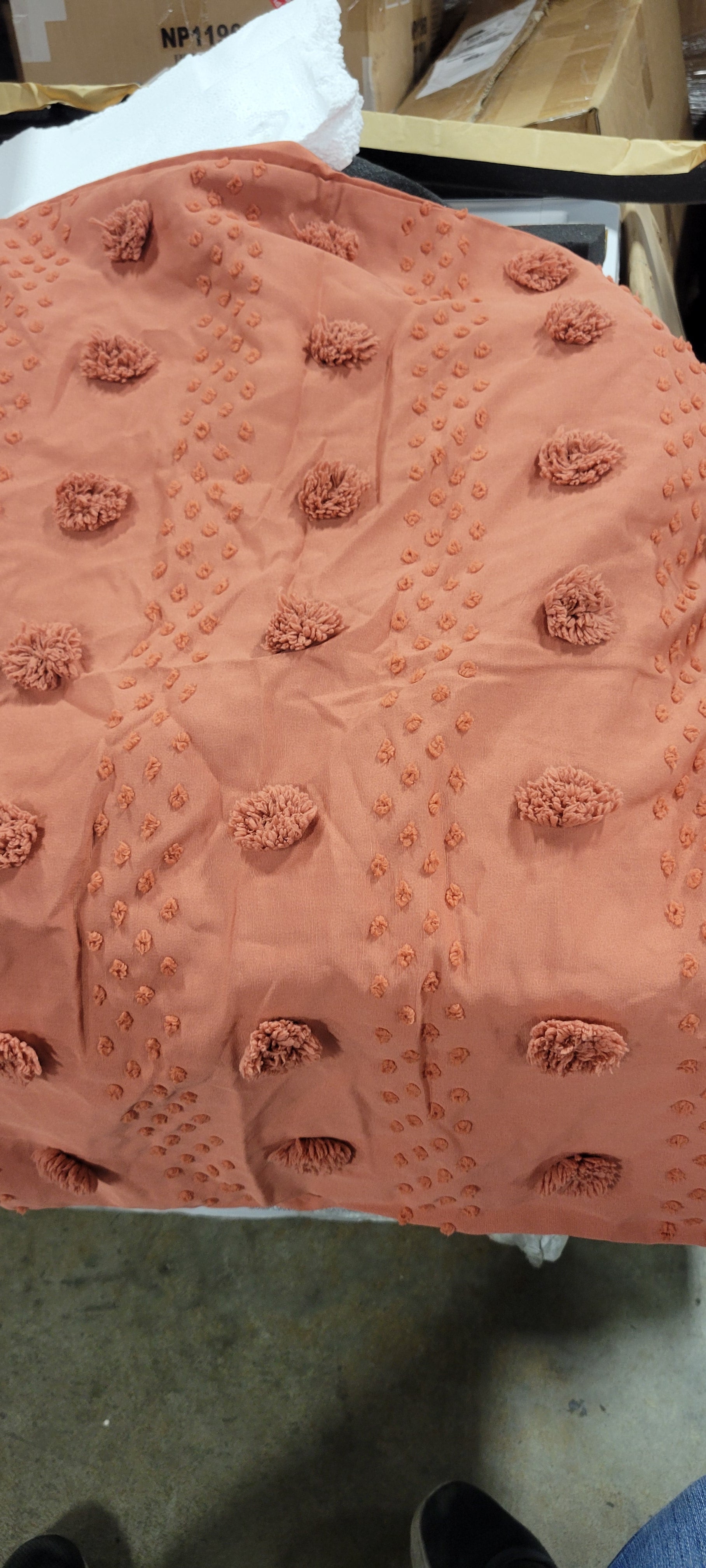 Vera Clip Jacquard Comforter Set - Rust - Twin