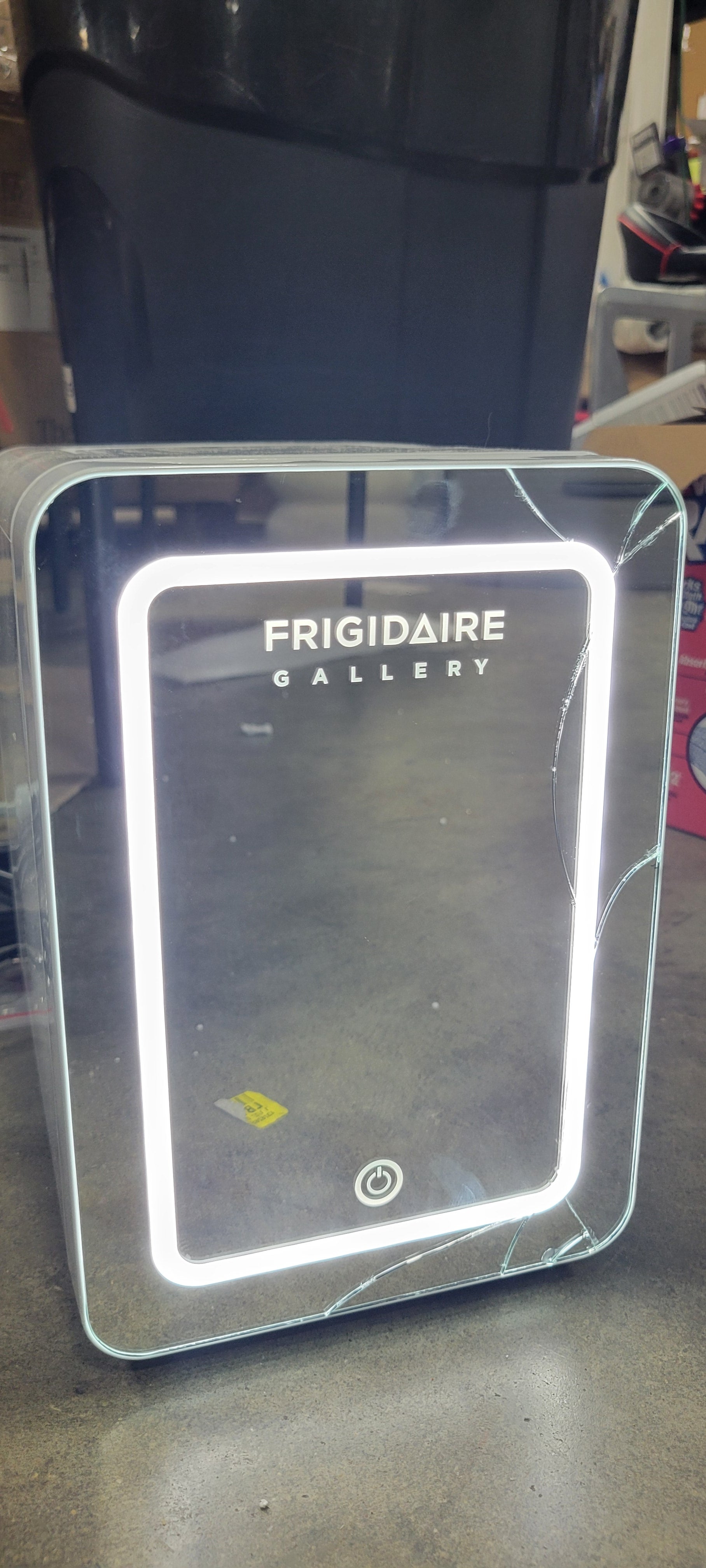 Gallery 9 Can Beauty Lighted Mirror Fridge - White