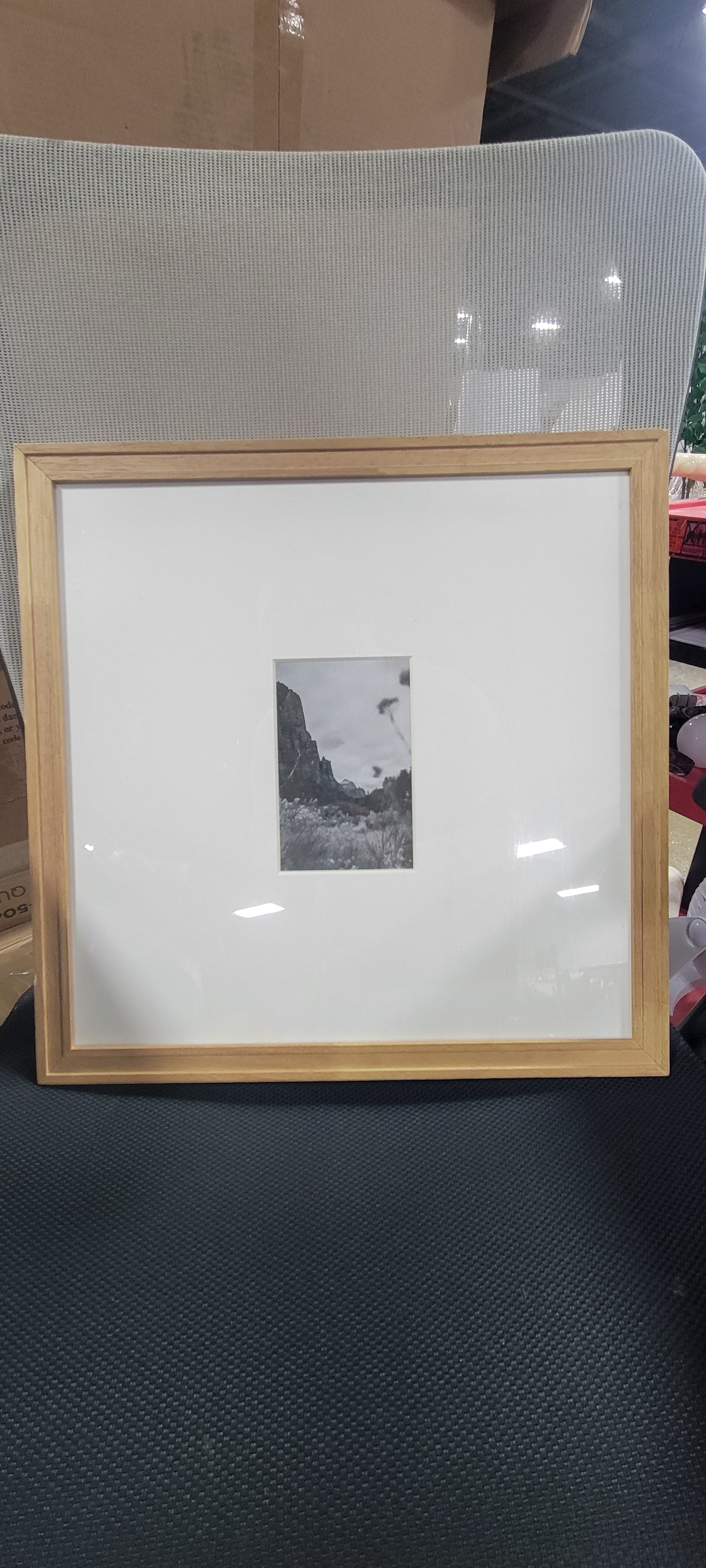 Matted Gallery Frame Natural Wood