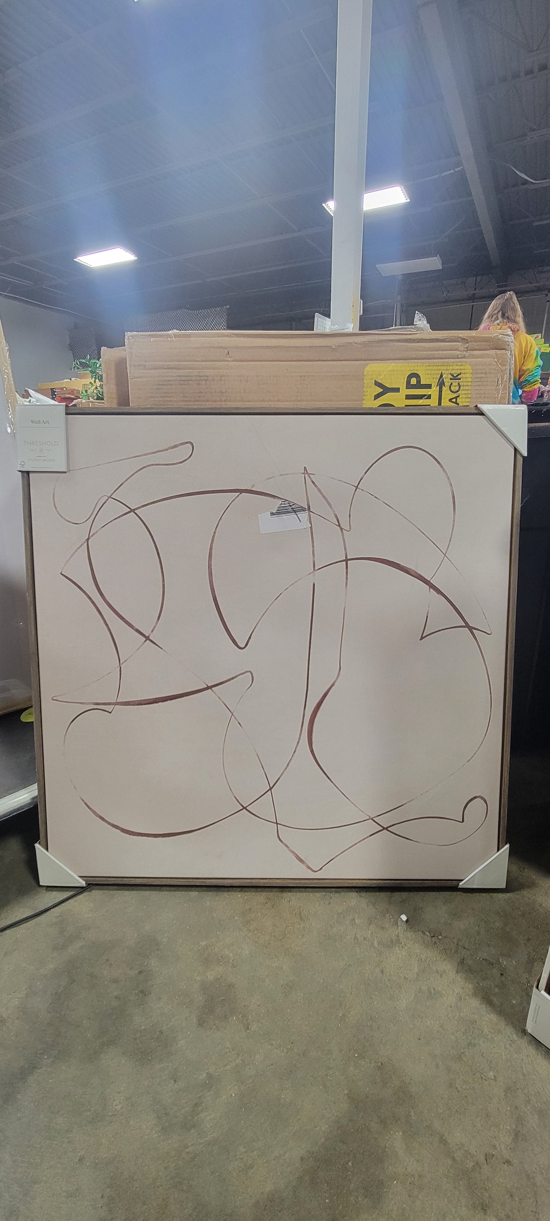 Line Abstract Framed Canvas Wall Art