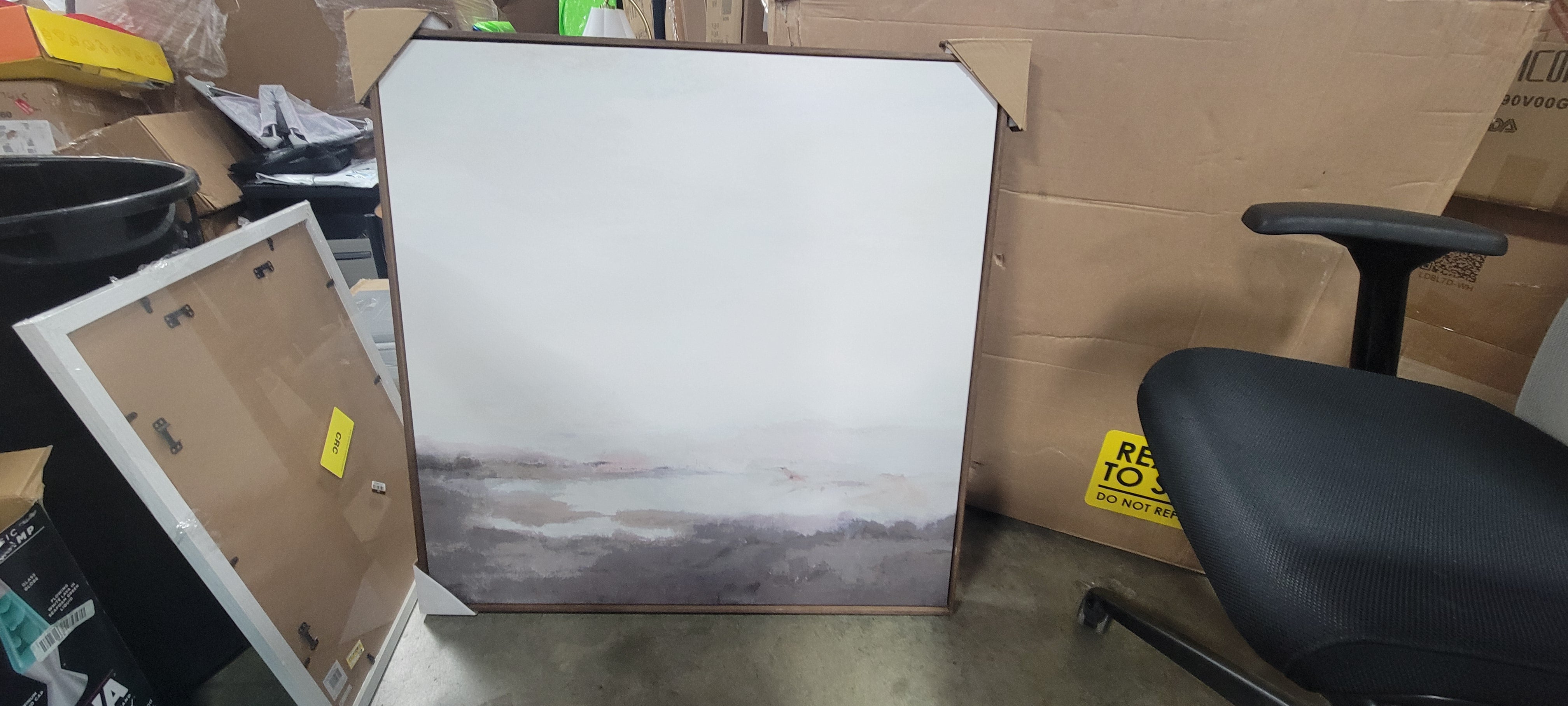 Dreary Abstract Landscape Framed Wall Canvas