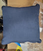 Solid Fabric 1-Piece Indoor/Outdoor Square Throw Pillow Canvas Navy