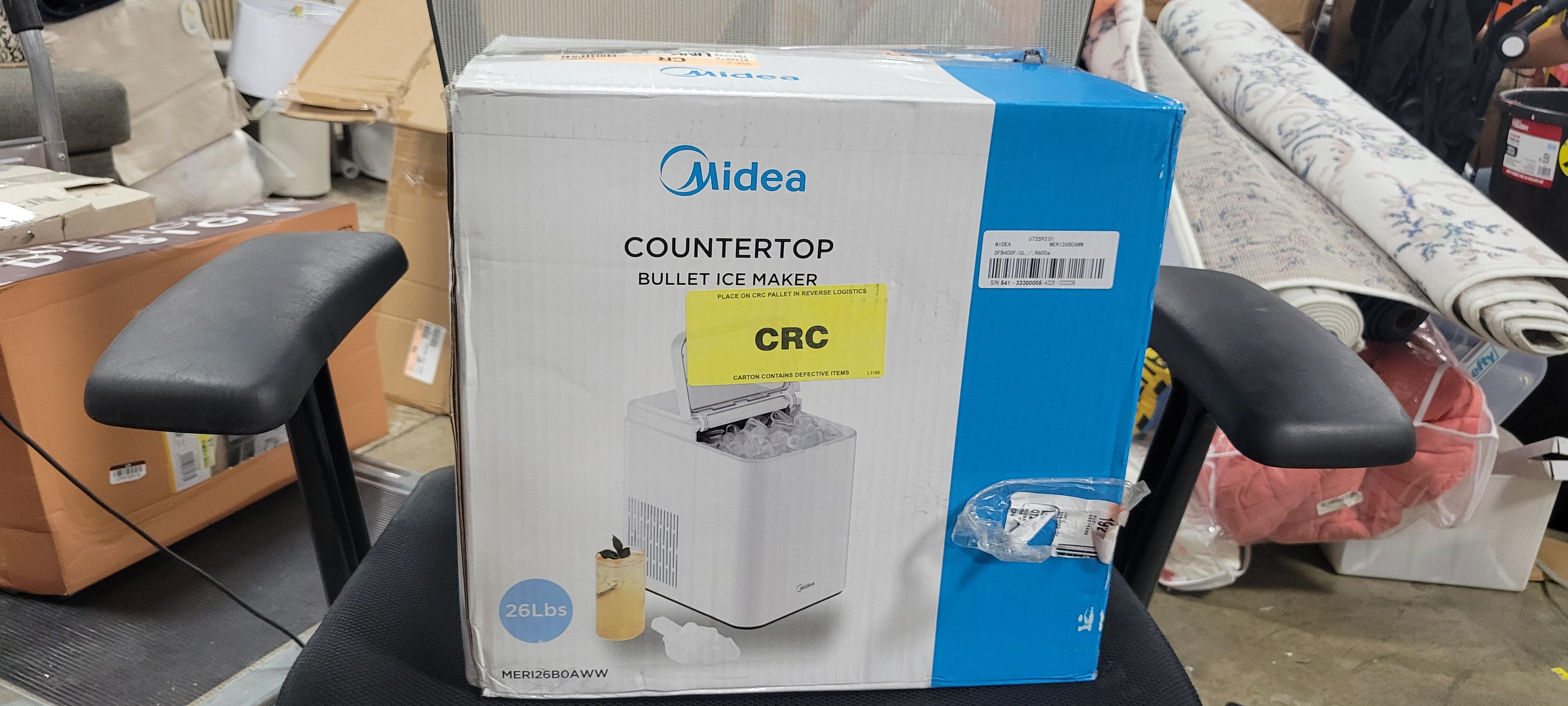 Ice Maker Countertop, Bullet Ice, 2 Ice Sizes, White