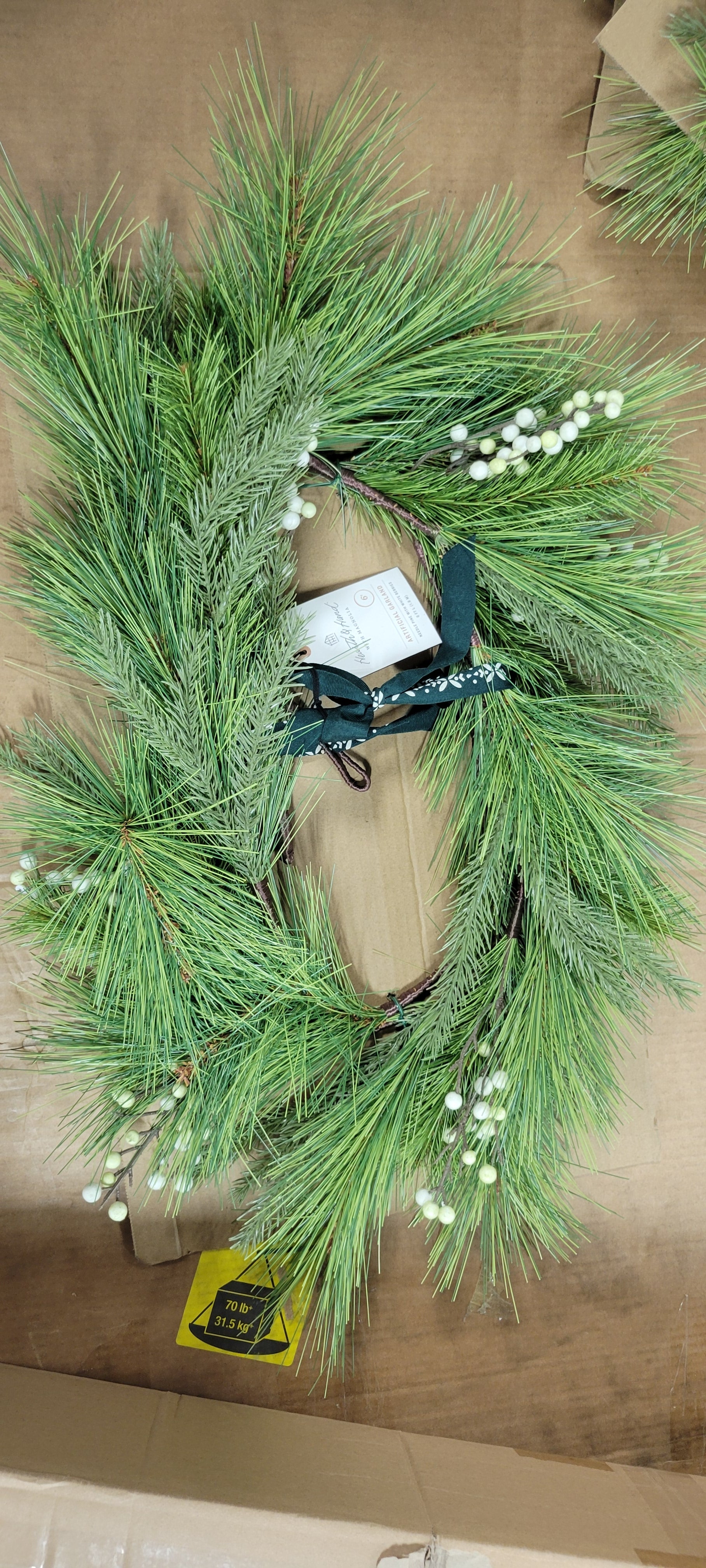 Needle Pine Snowberry Garland, final cut