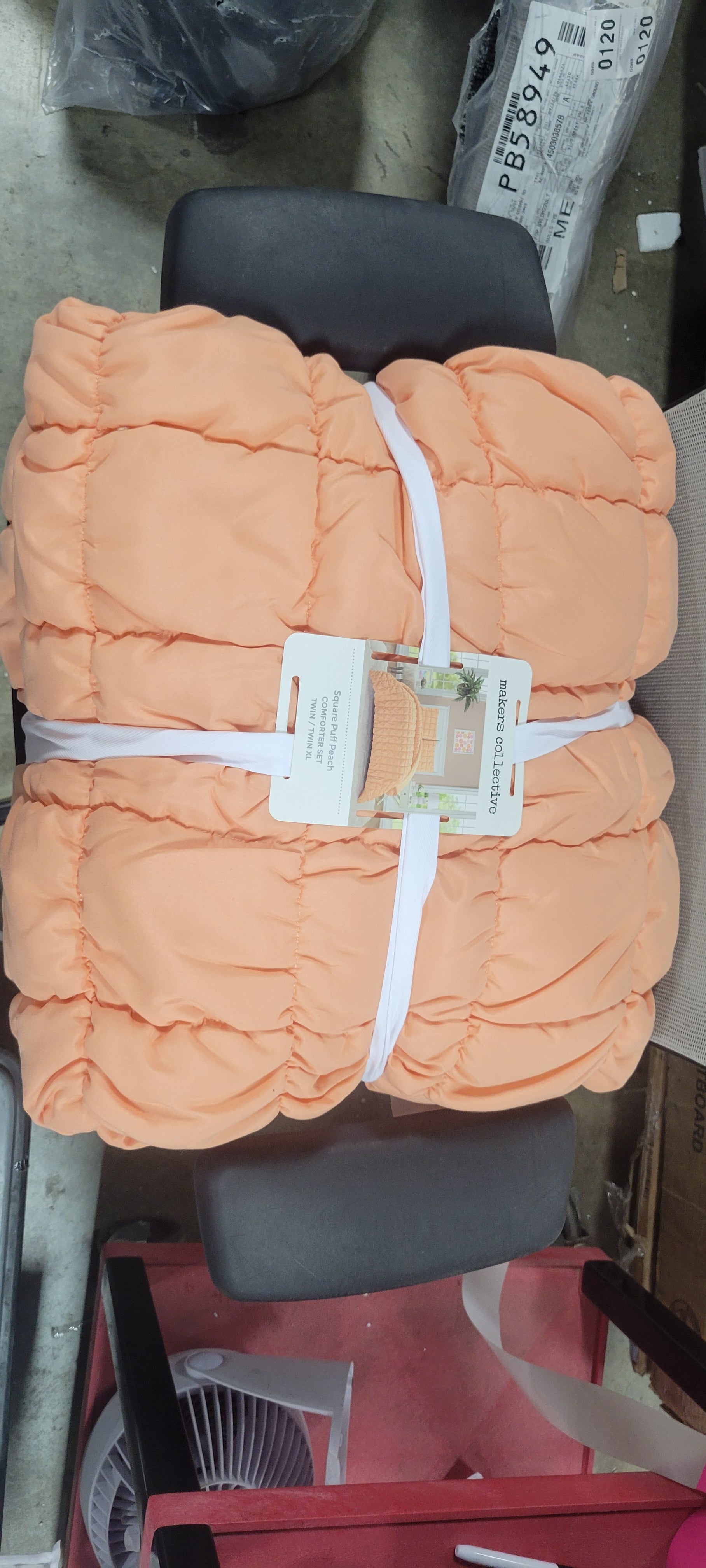 Teen Puffy Comforter Set Peach - Twin