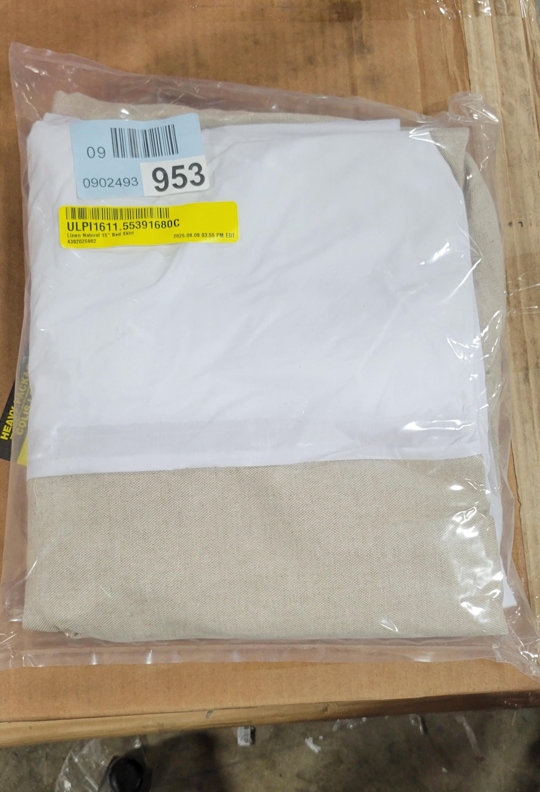 Linen Natural Bed Skirt California King