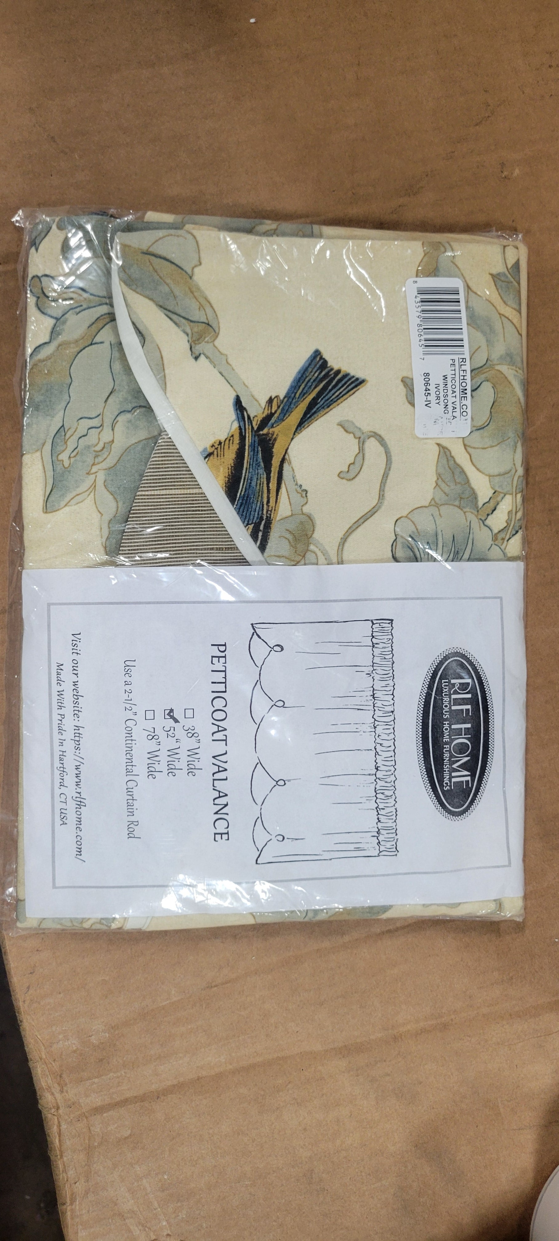 Windsong Cotton Blend Floral Scalloped Window Valance