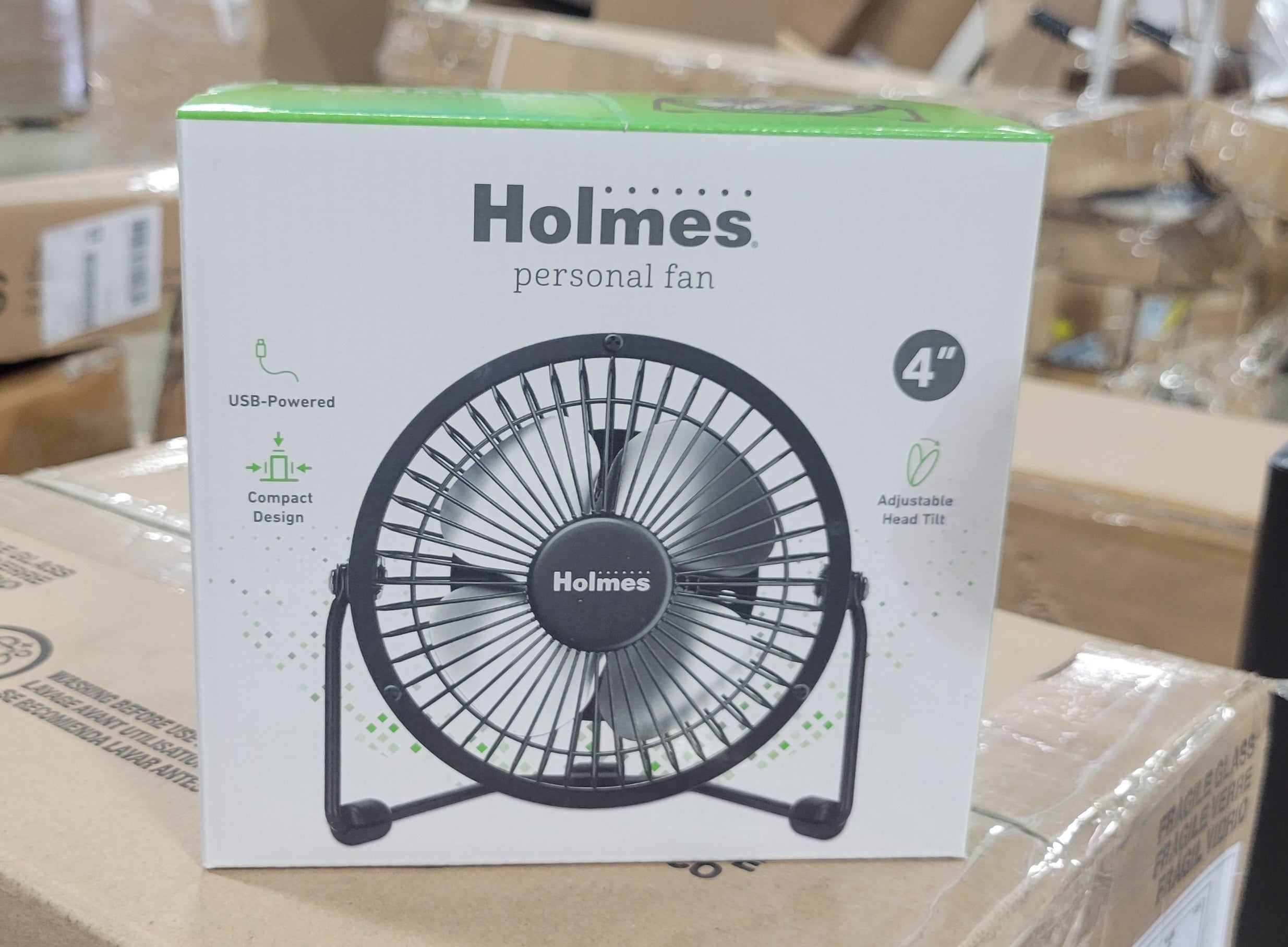 USB Powered Adjustable Head Personal Desk Fan Black