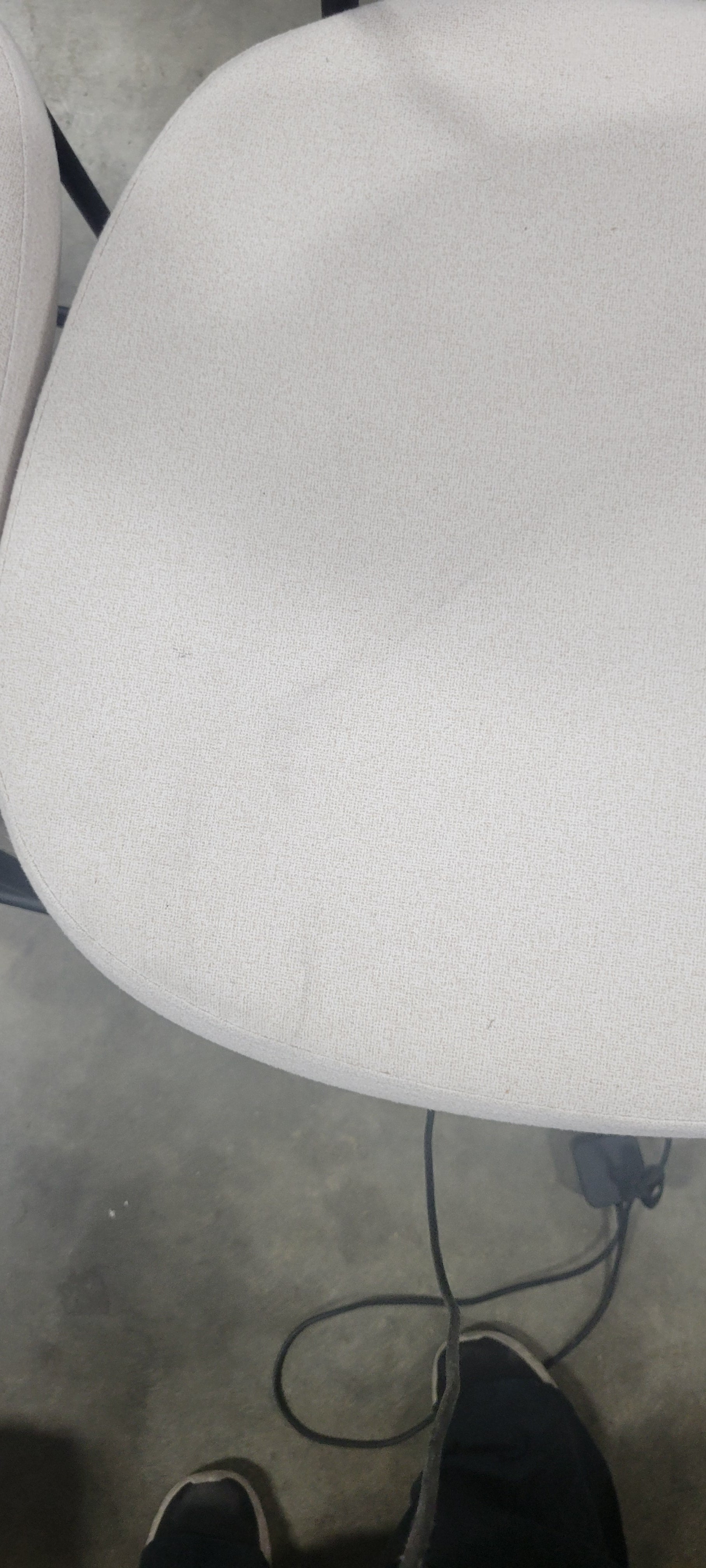 Upholstered with Metal Base Counter Height Barstool Cream Boucle - Set of 2