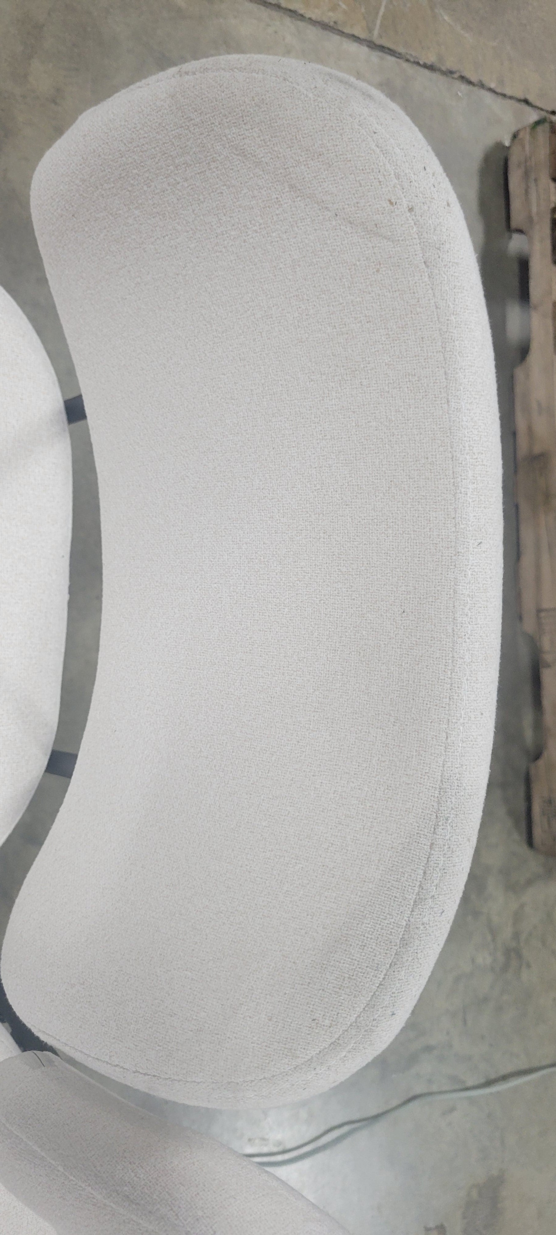 Upholstered with Metal Base Counter Height Barstool Cream Boucle - Set of 2