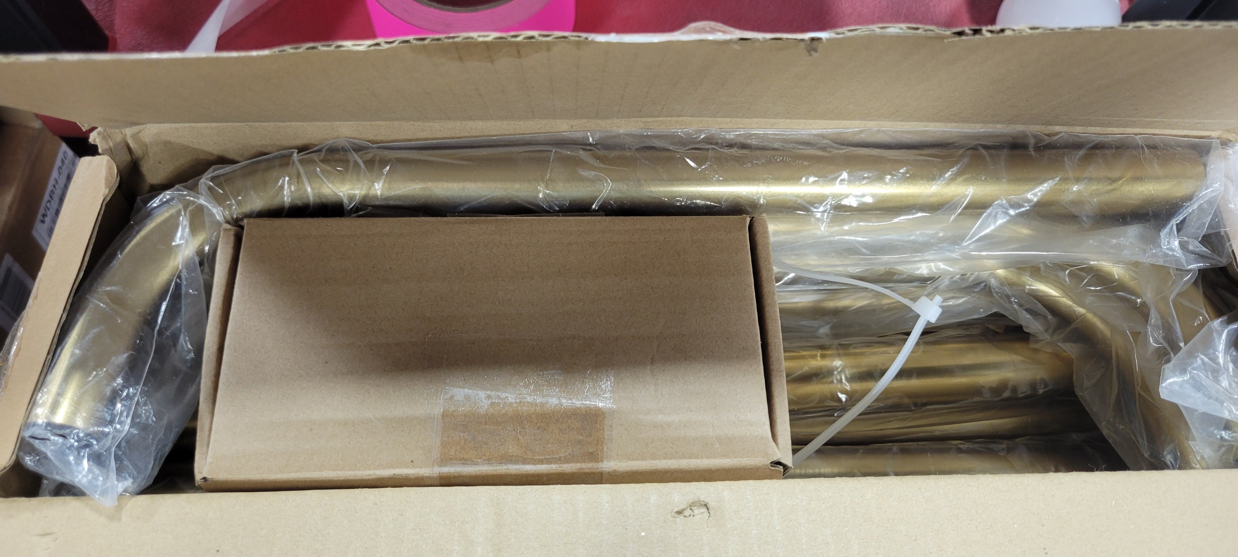 Gold Wrap Around Curtain Rods 2Pack, Brushed Gold