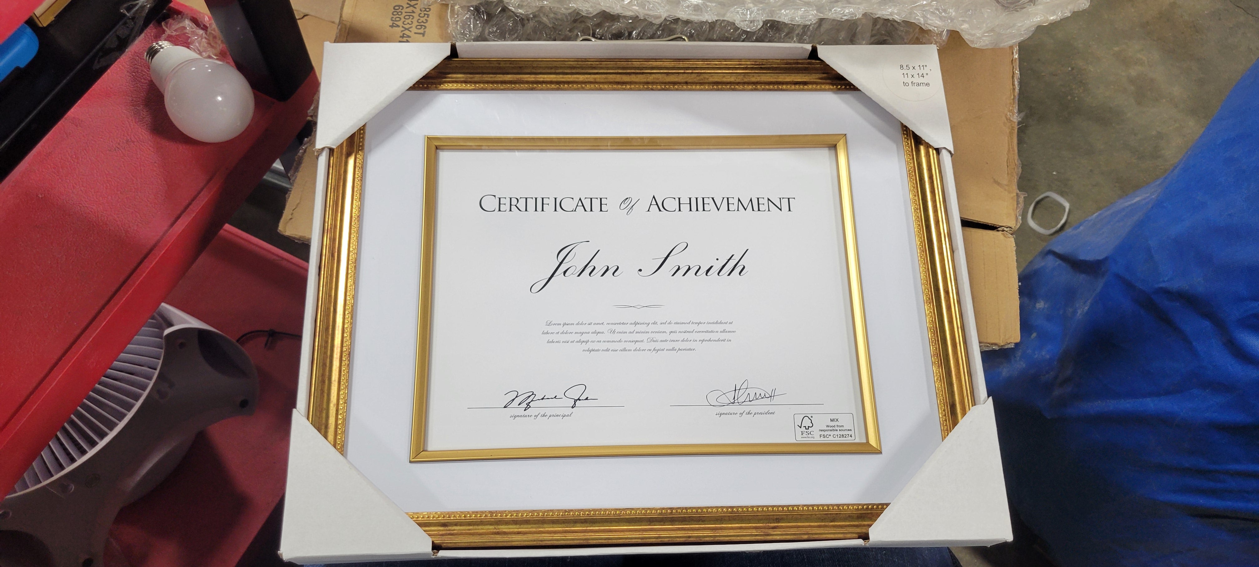 Matted Certificate Frame - Set of 4