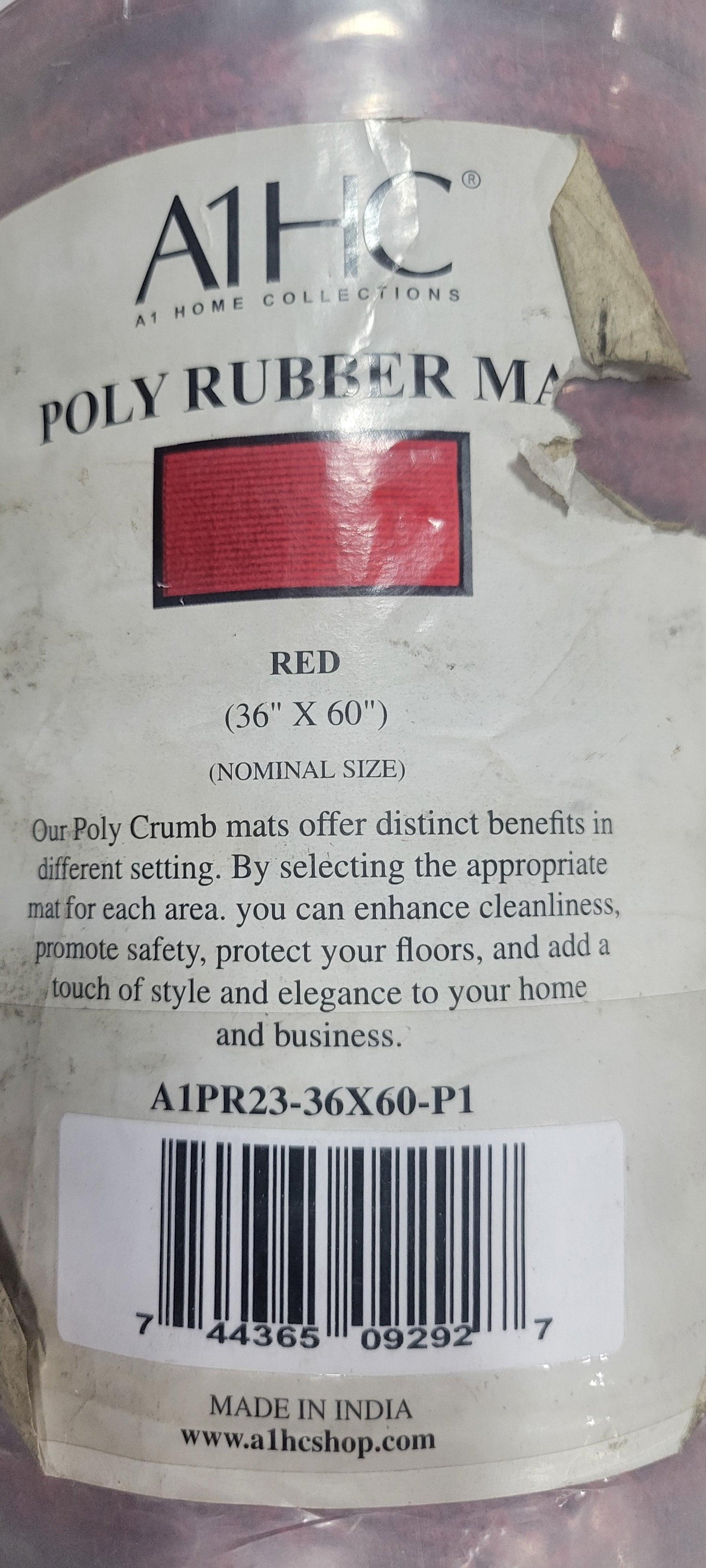 Odarius Outdoor Heavy Duty Non Slip Welcome Mats Polypropene Rubber Doormat 36" W x 60" L