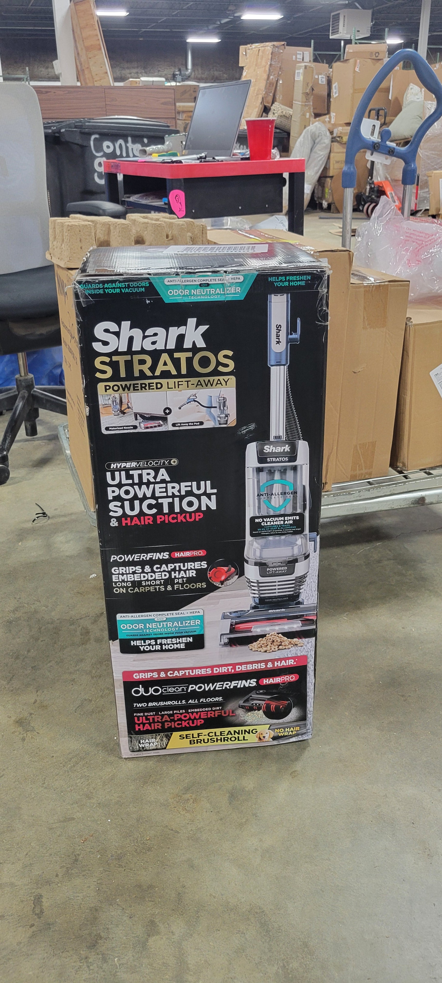 Stratos Upright Vacuum with DuoClean PowerFins HairPro - Navy