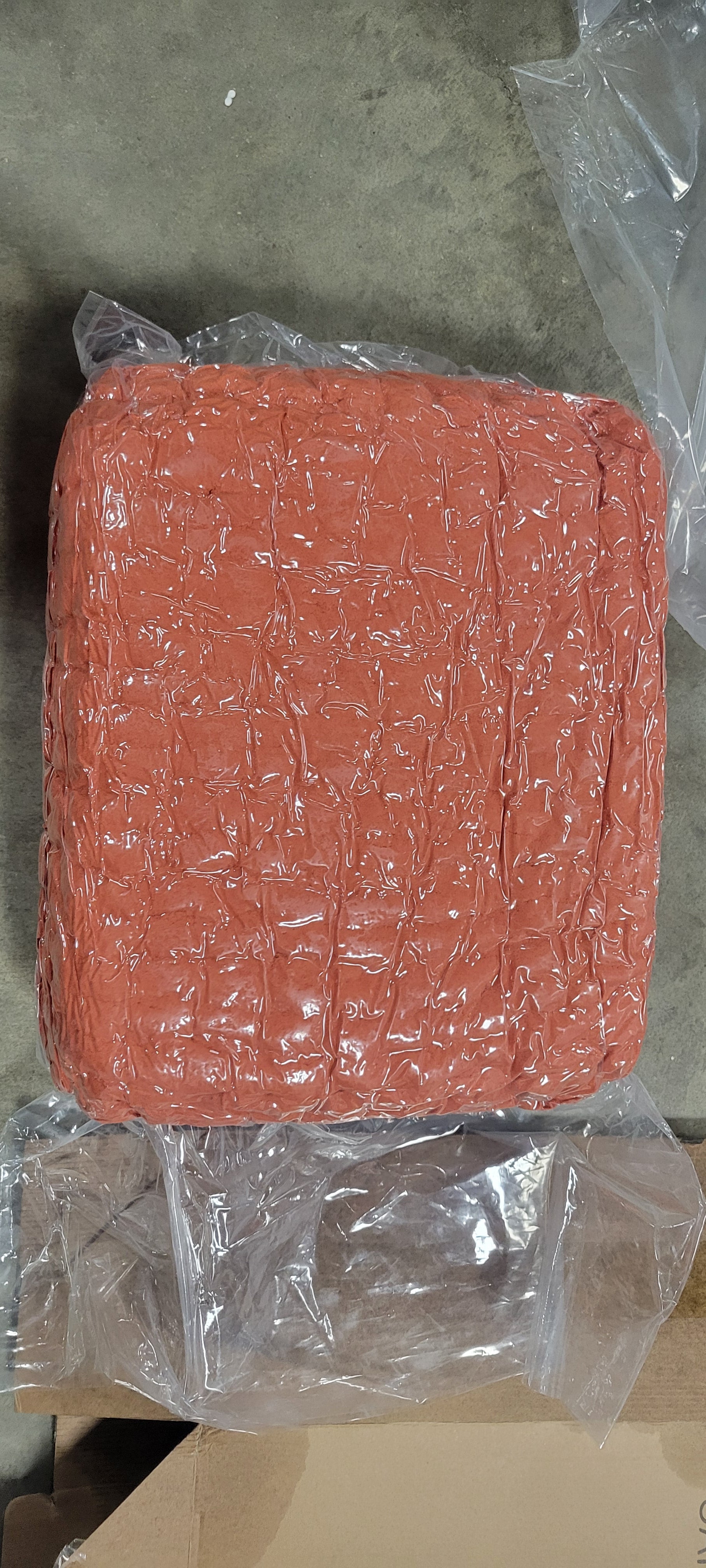 Chunky Knit Throw Blanket Twin, Rust