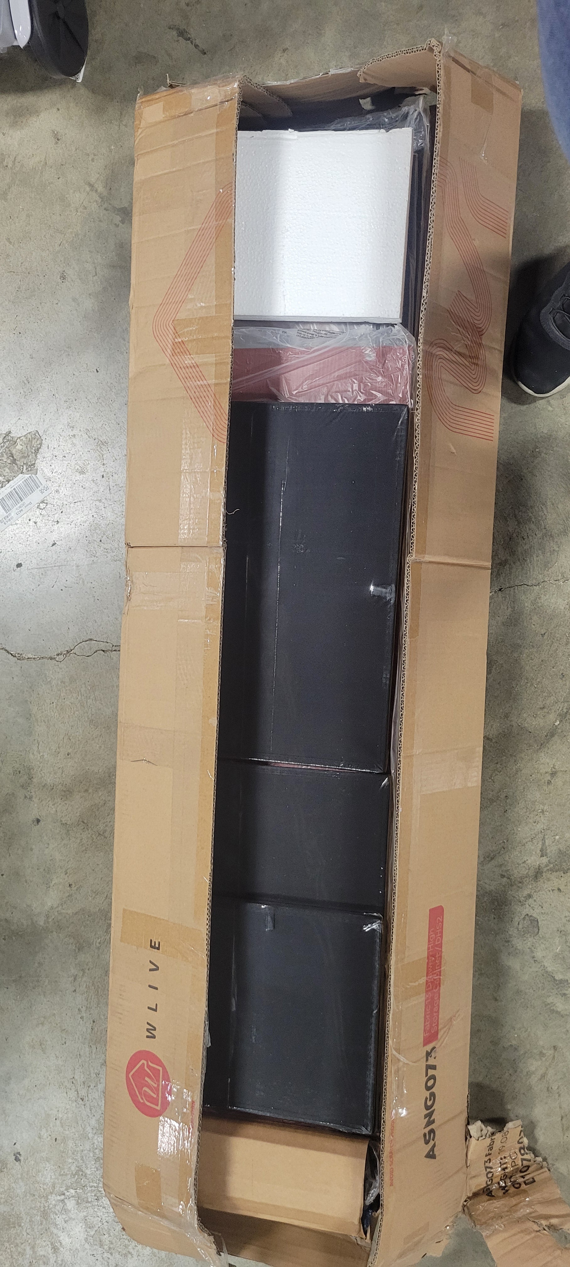 Storage Organizer Unit with 11 Fabric Bins, Drawers with Steel Frame