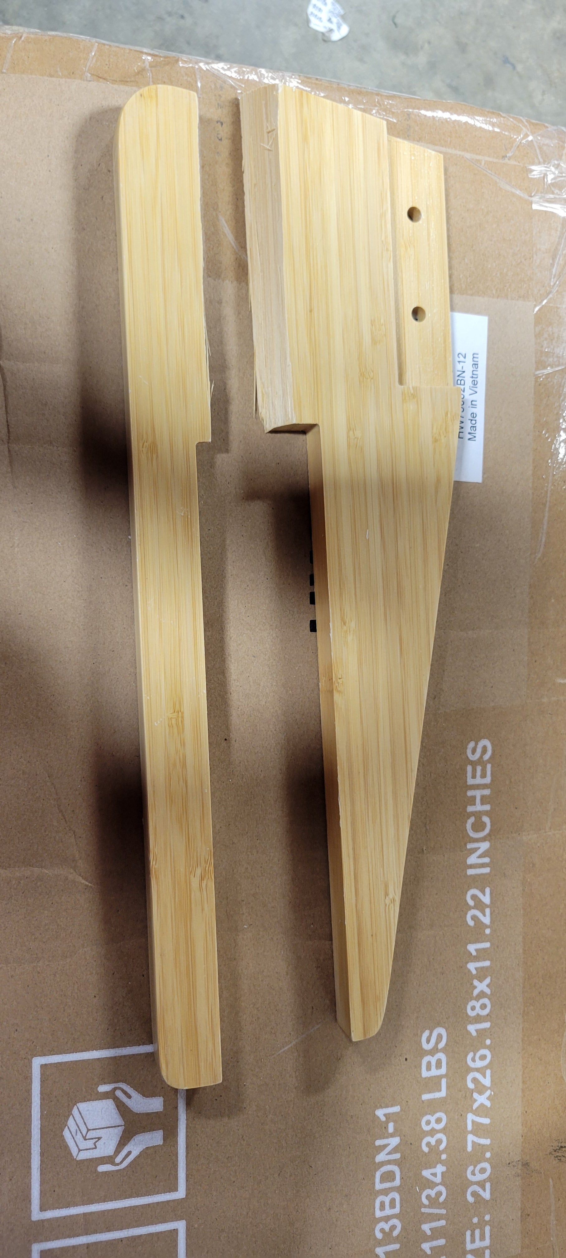 Bamboo Surf Stand - Vertical Surf Board Holder of Free Wall Mount