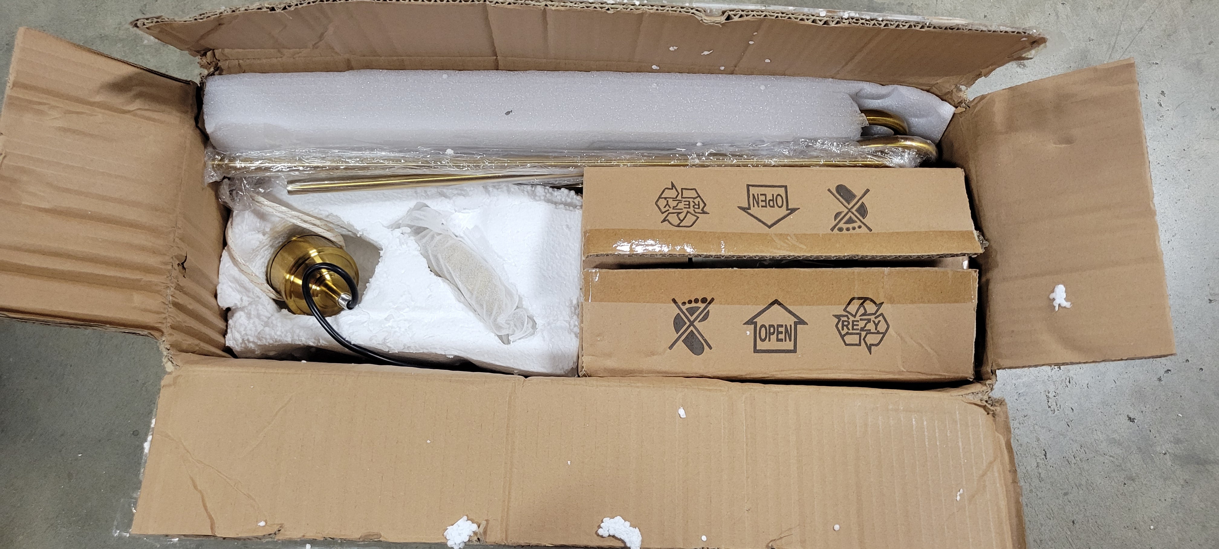 4-Light Linear Lighting Fixture Classic Chandeliers Polished Gold with White Linen Shades