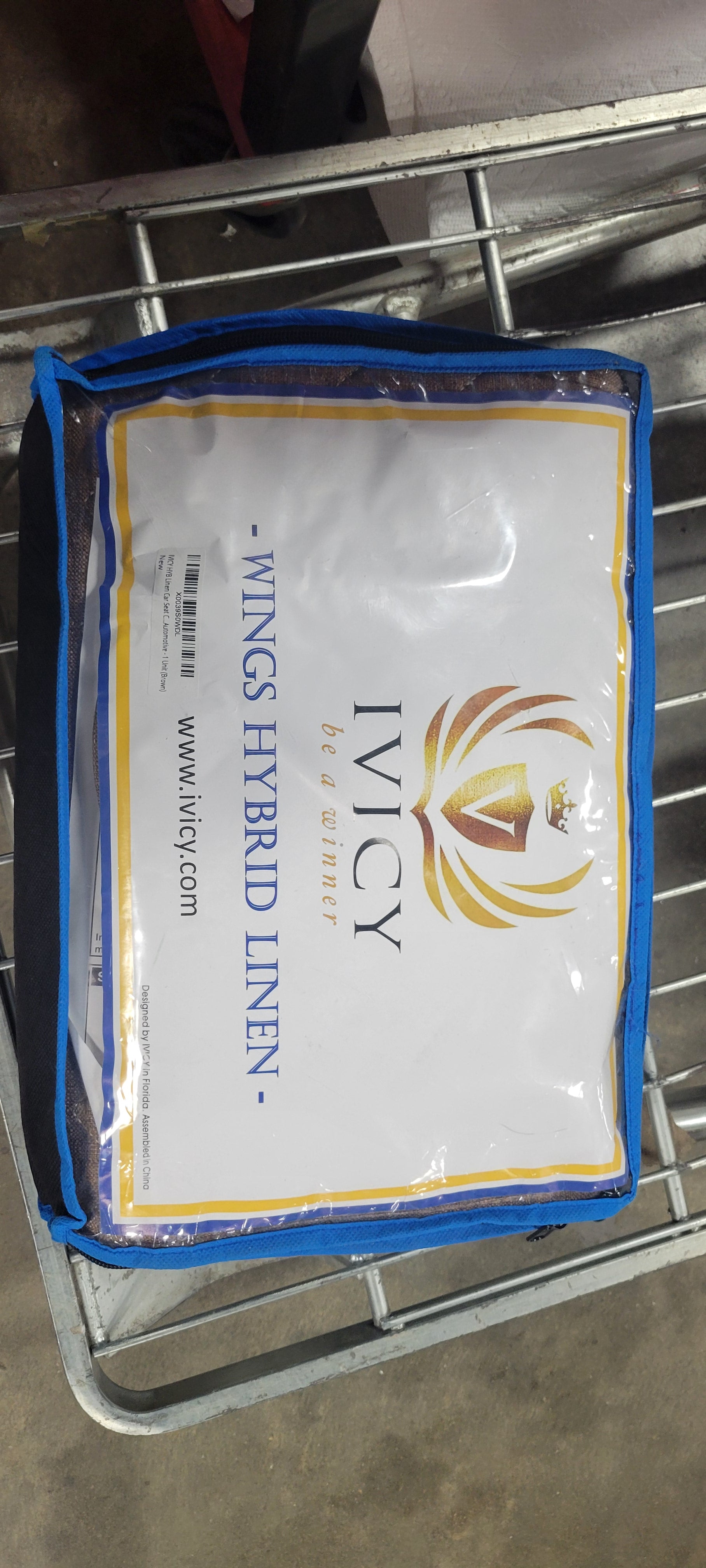 Faux Linen Car Seat Cover for Cars - 1 Unit – Light Brown