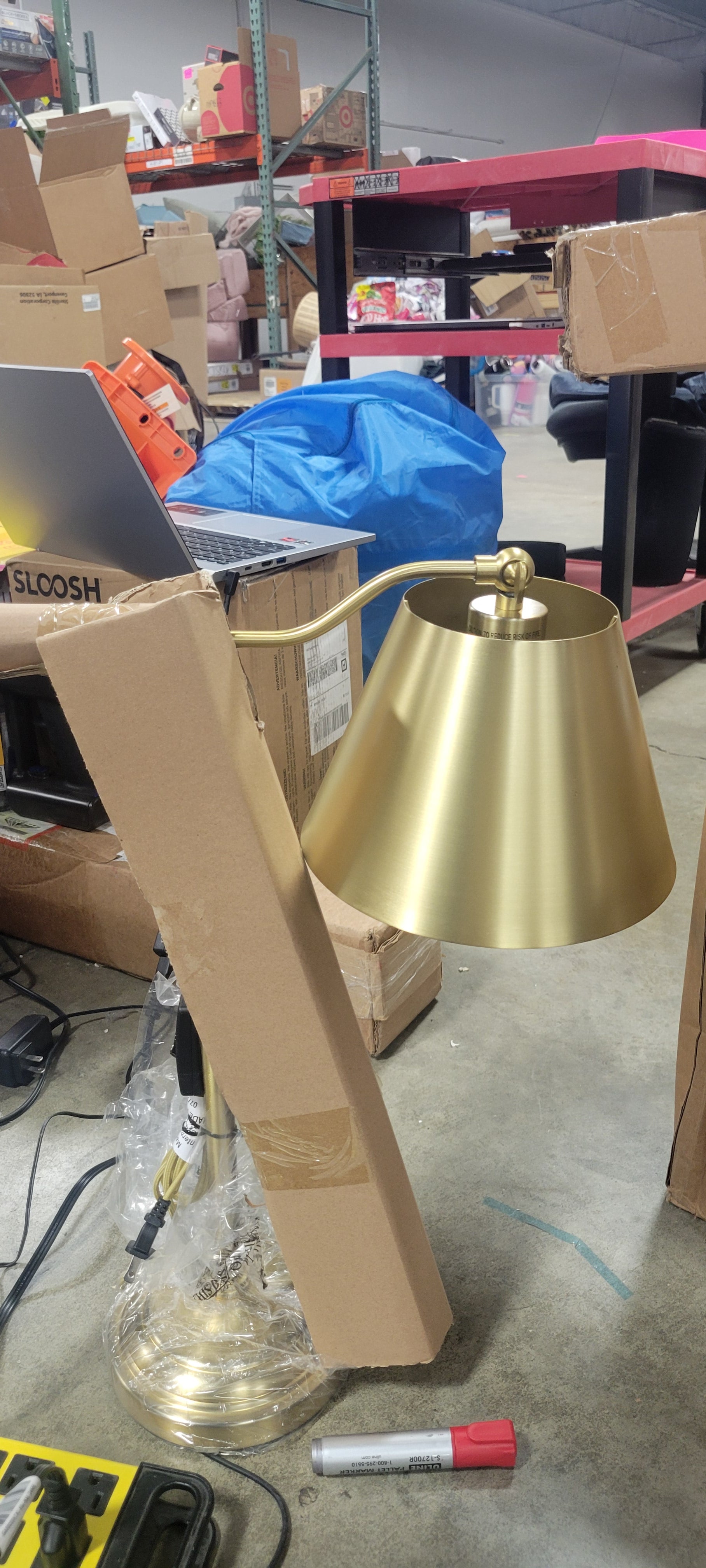 Accented Metal Task Lamp Brass