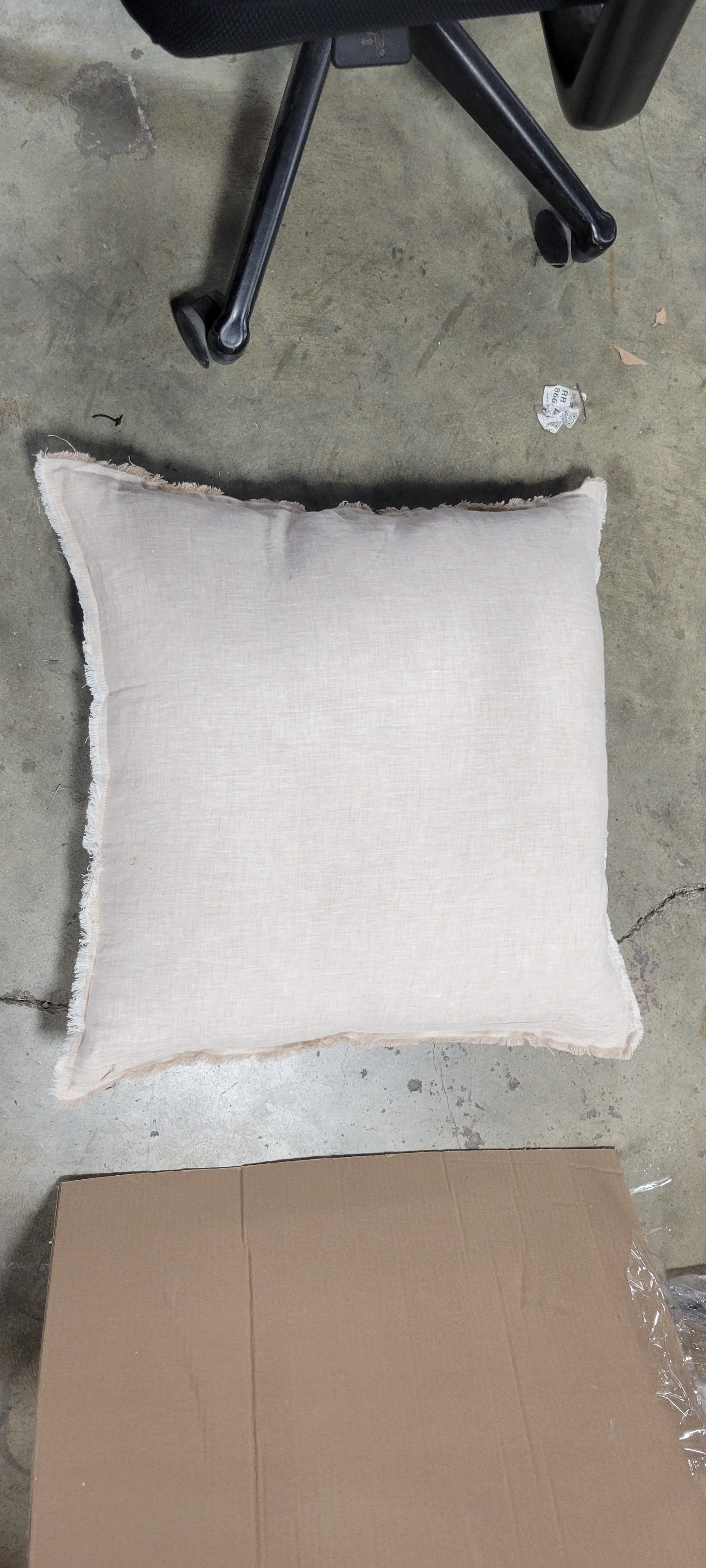 Chambray Blue Fringe Blue Linen Pillows