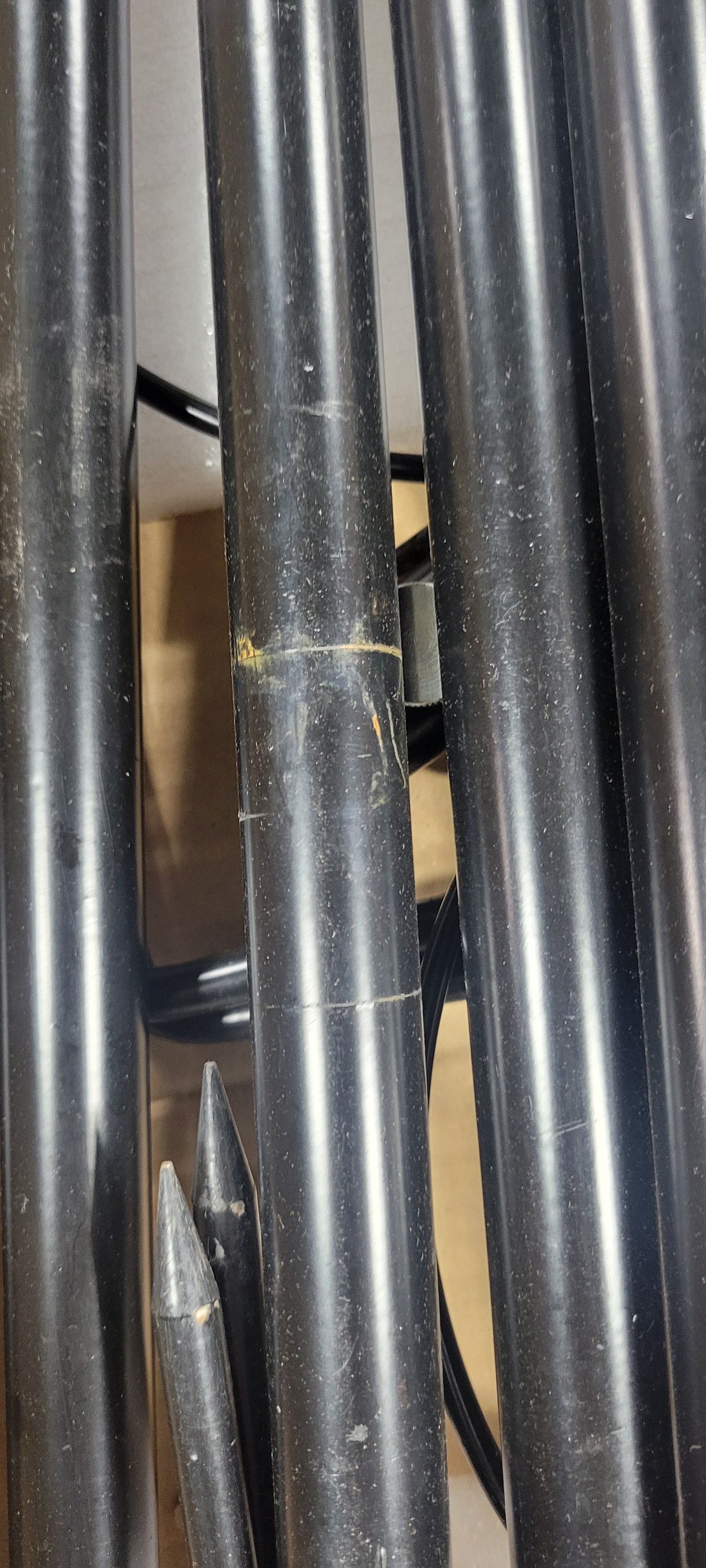 2-Pack Black Metal Light Poles w/ Hooks