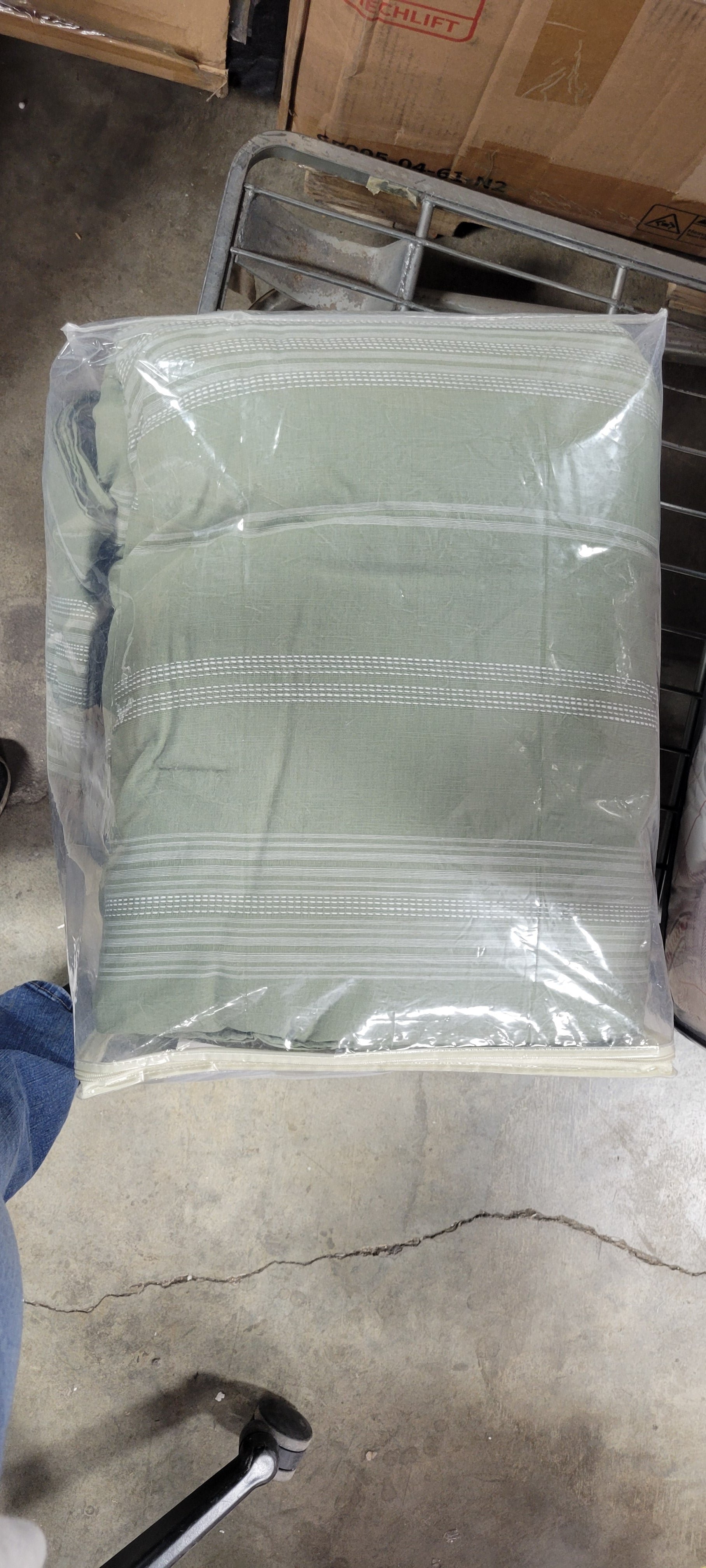 Cotton Woven Stripe Comforter & Sham Set - Twin/Twin Extra Long