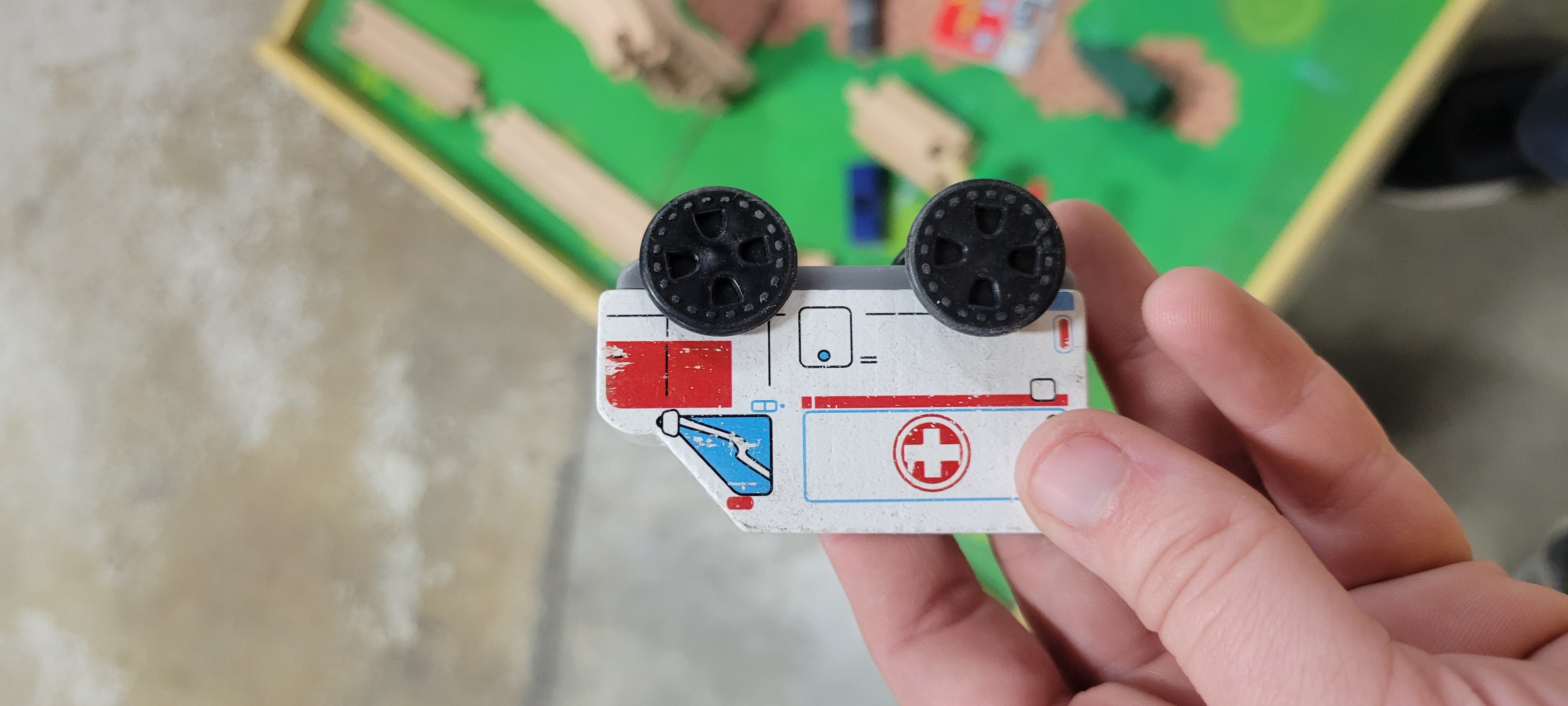 Waterfall Mountain Wooden Train Set & Table with 120 Pieces, 3 Storage Bins