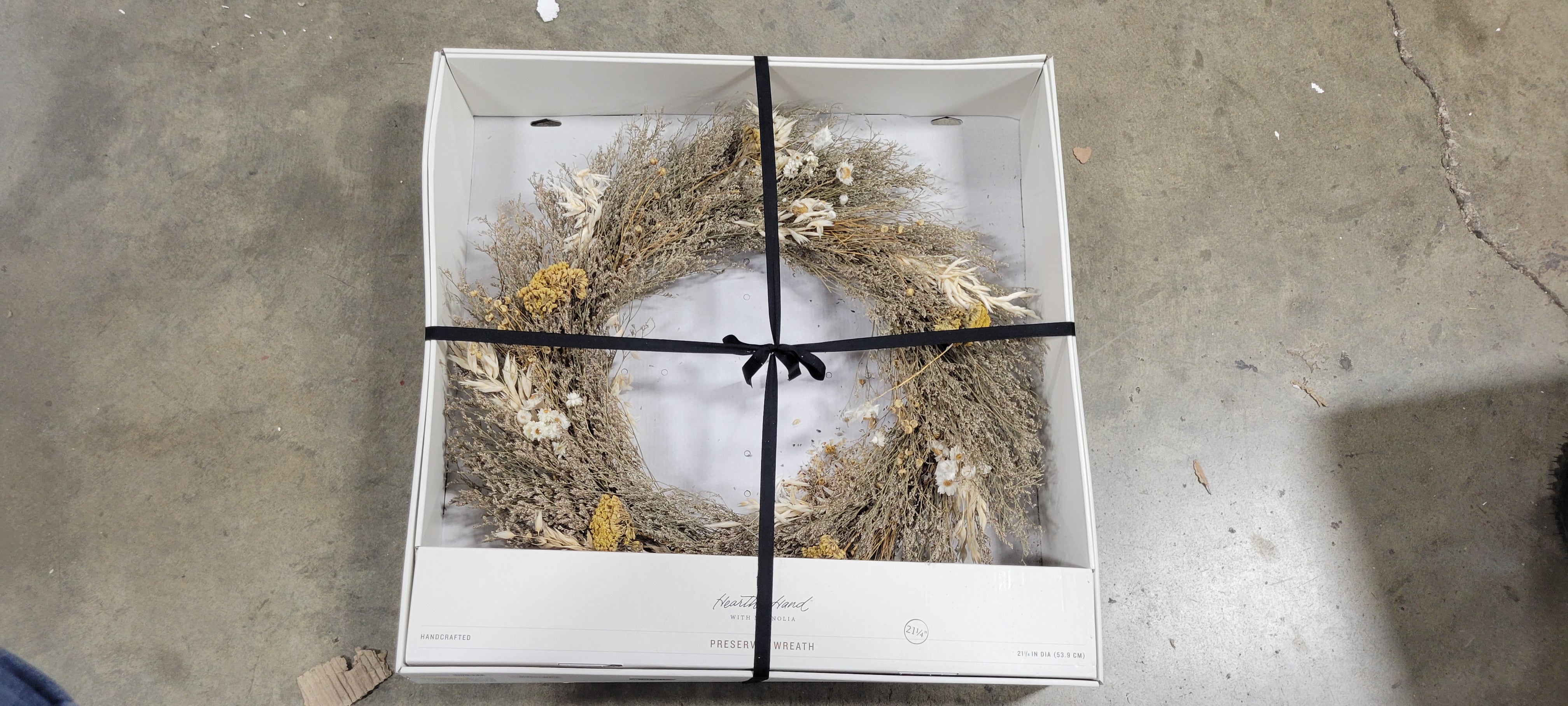 Preserved Spring Grass and Flower Wreath, final cut
