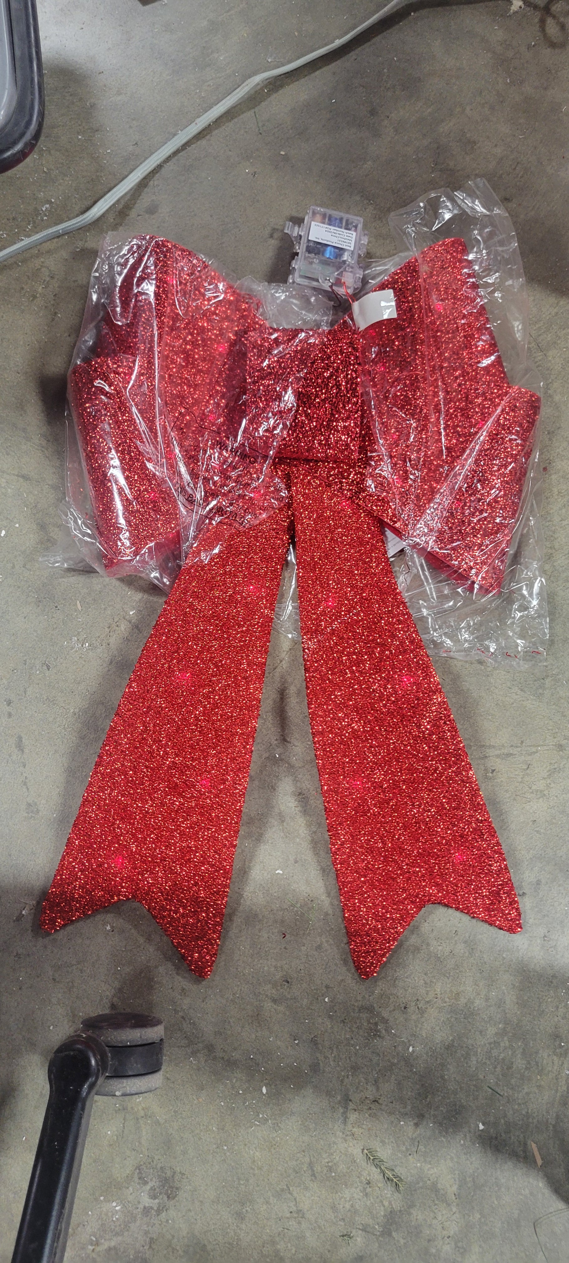 1-Piece Pre-Lit Christmas Bows, LED Holiday Décor w/ 8 Light Functions, final cut