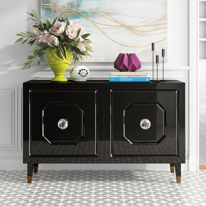 Black Elisa 47.9'' Wide Server