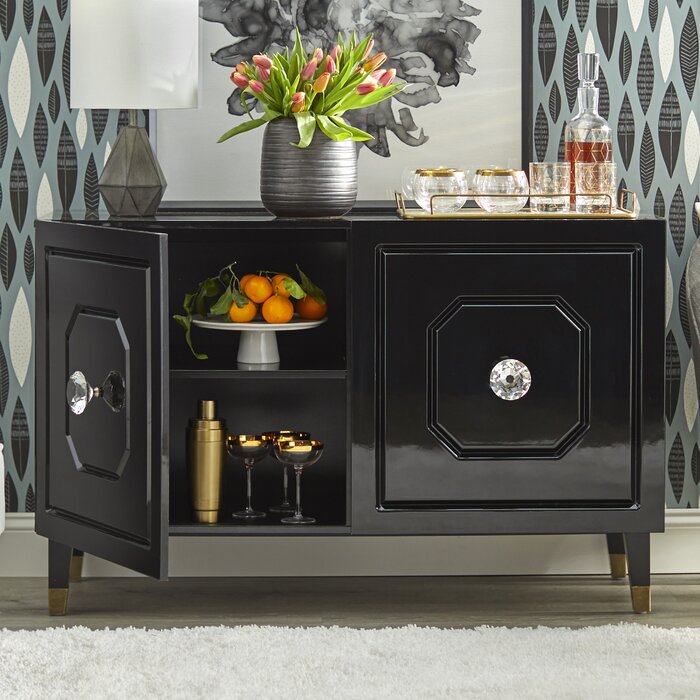 Black Elisa 47.9'' Wide Server