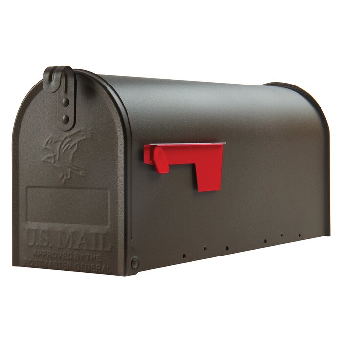 Elite Medium, Steel, Post Mount Mailbox