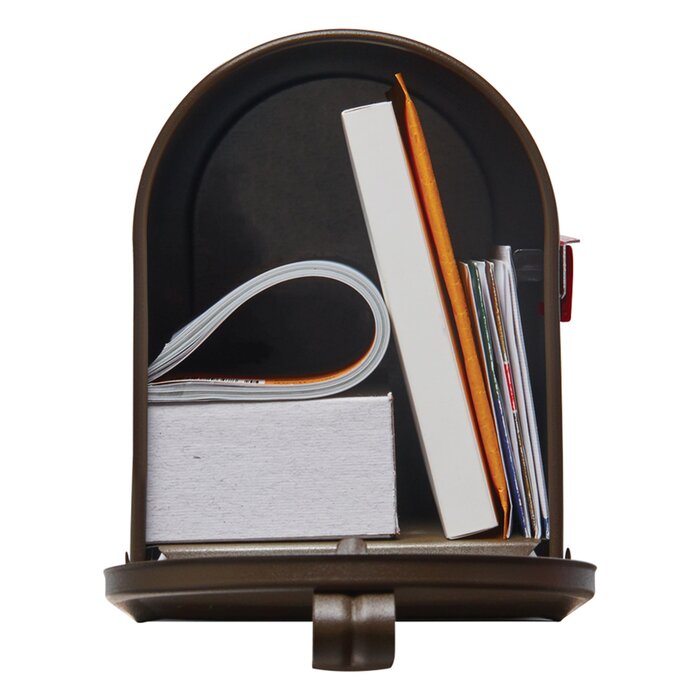Elite Medium, Steel, Post Mount Mailbox