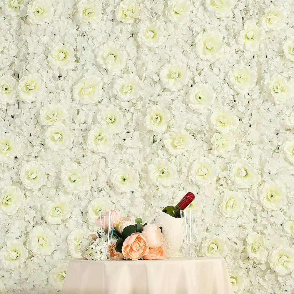 5 Packs Artificial Faux Foliage Wall Mat Panel Hydrangea Backdrop