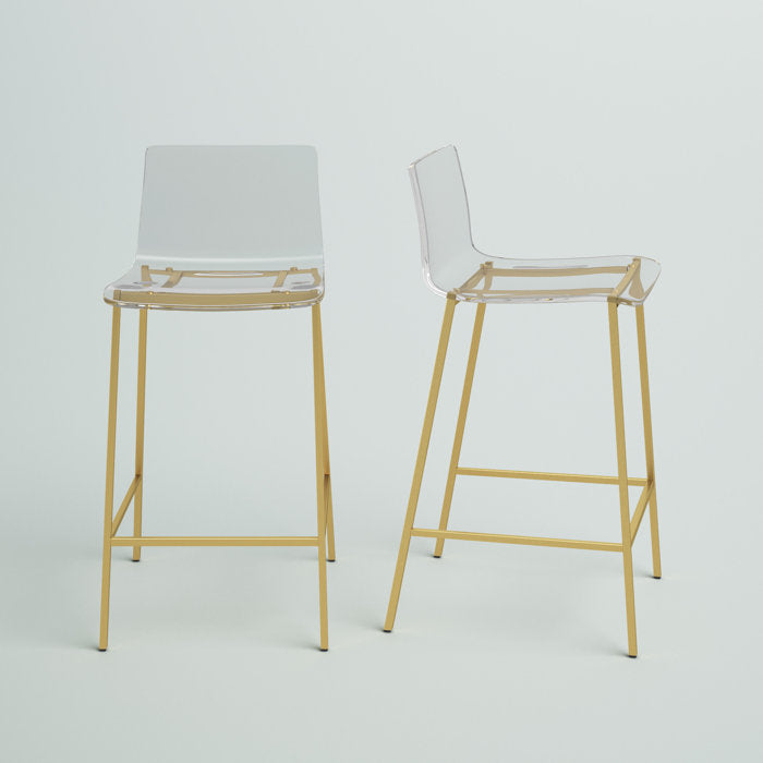 Brushed Gold Estrid Counter Stool (Set of 2)