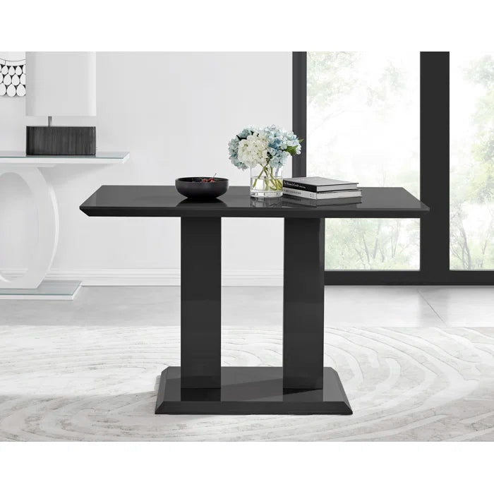 Eubanks High Gloss Double Pillar Dining Table BASE ONLY