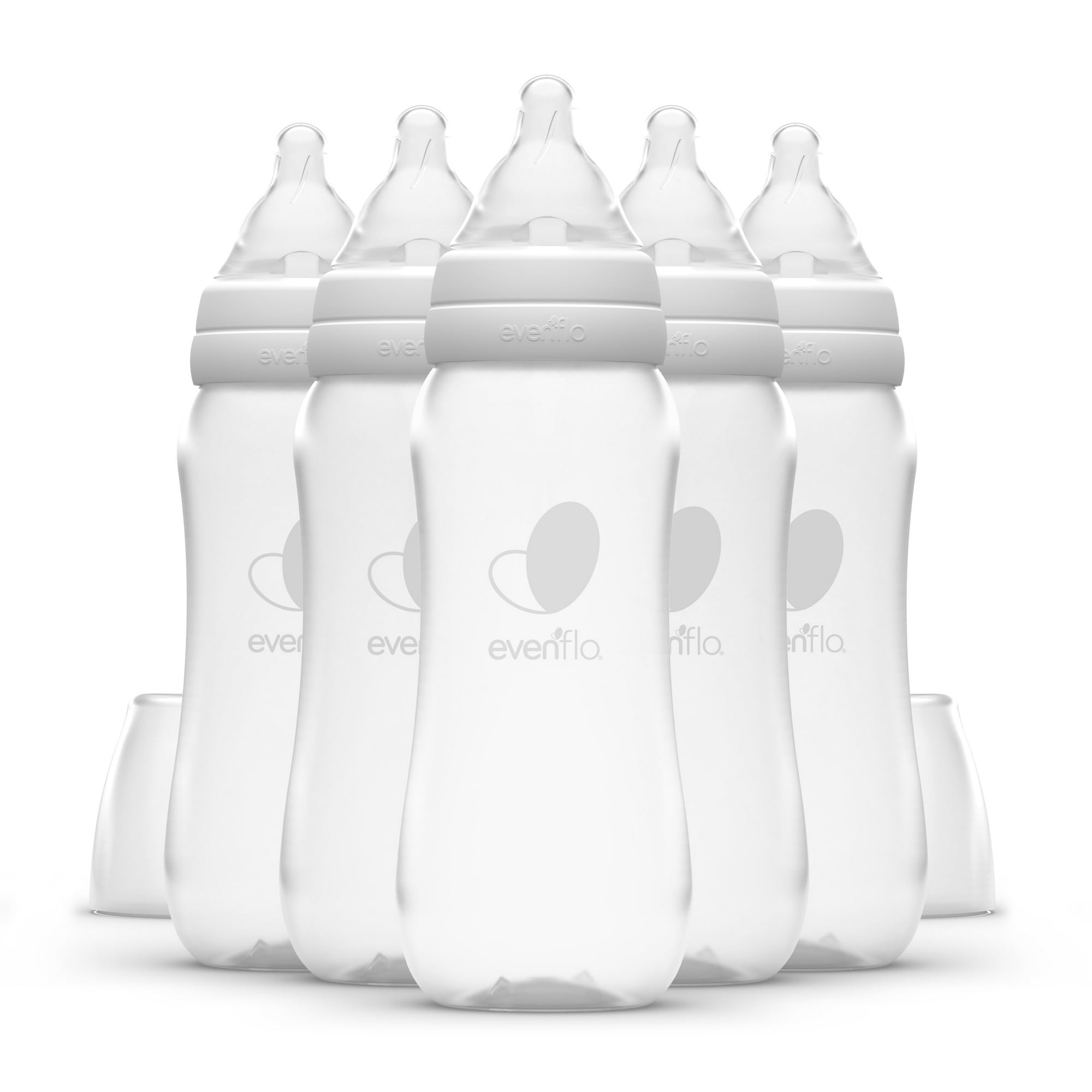 Balance + Standard Neck BPA-Free Plastic Baby Bottles, Clear, 6ct