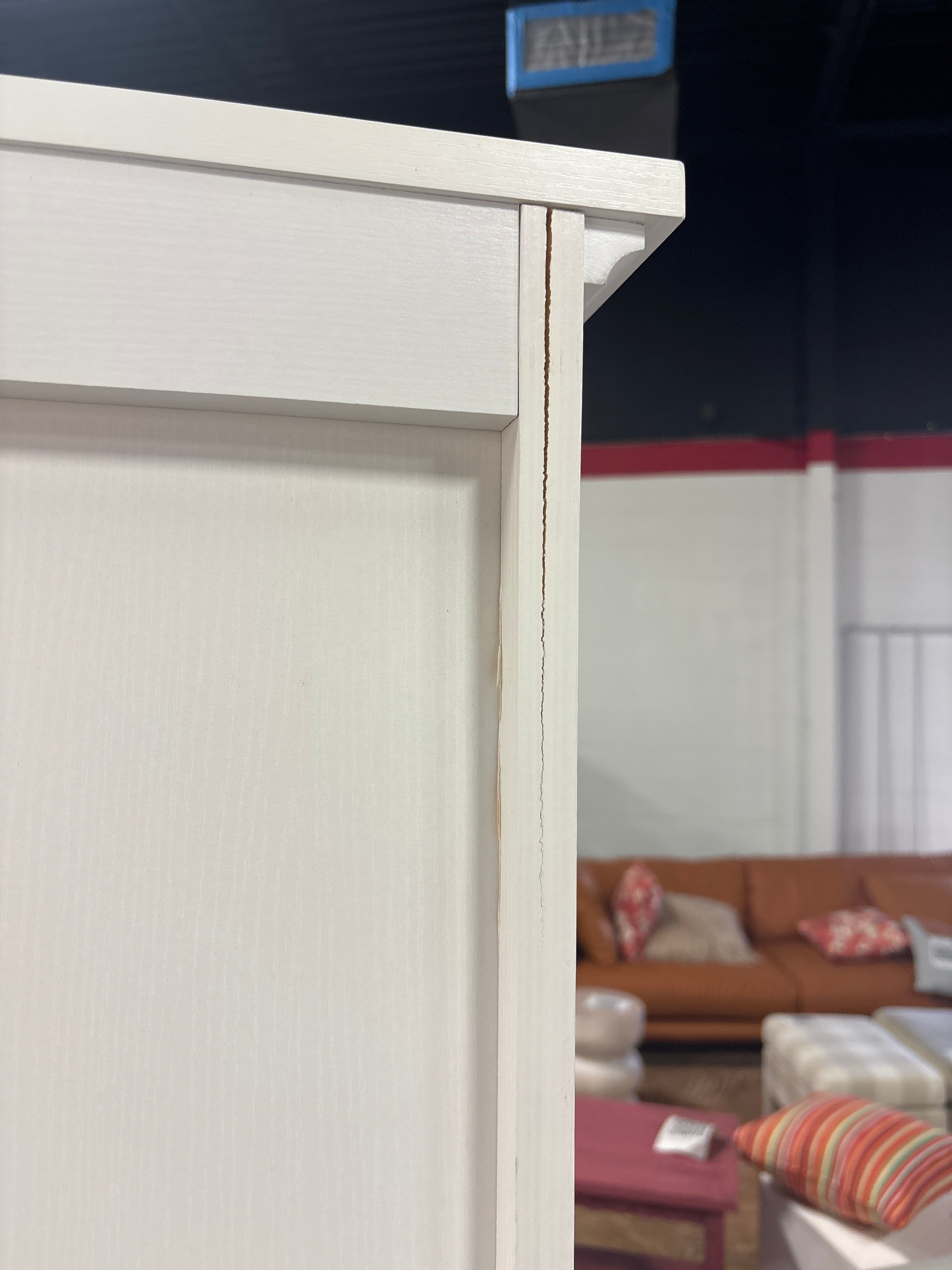 72" Carson Narrow Bookcase - White SHOWROOM ITEM