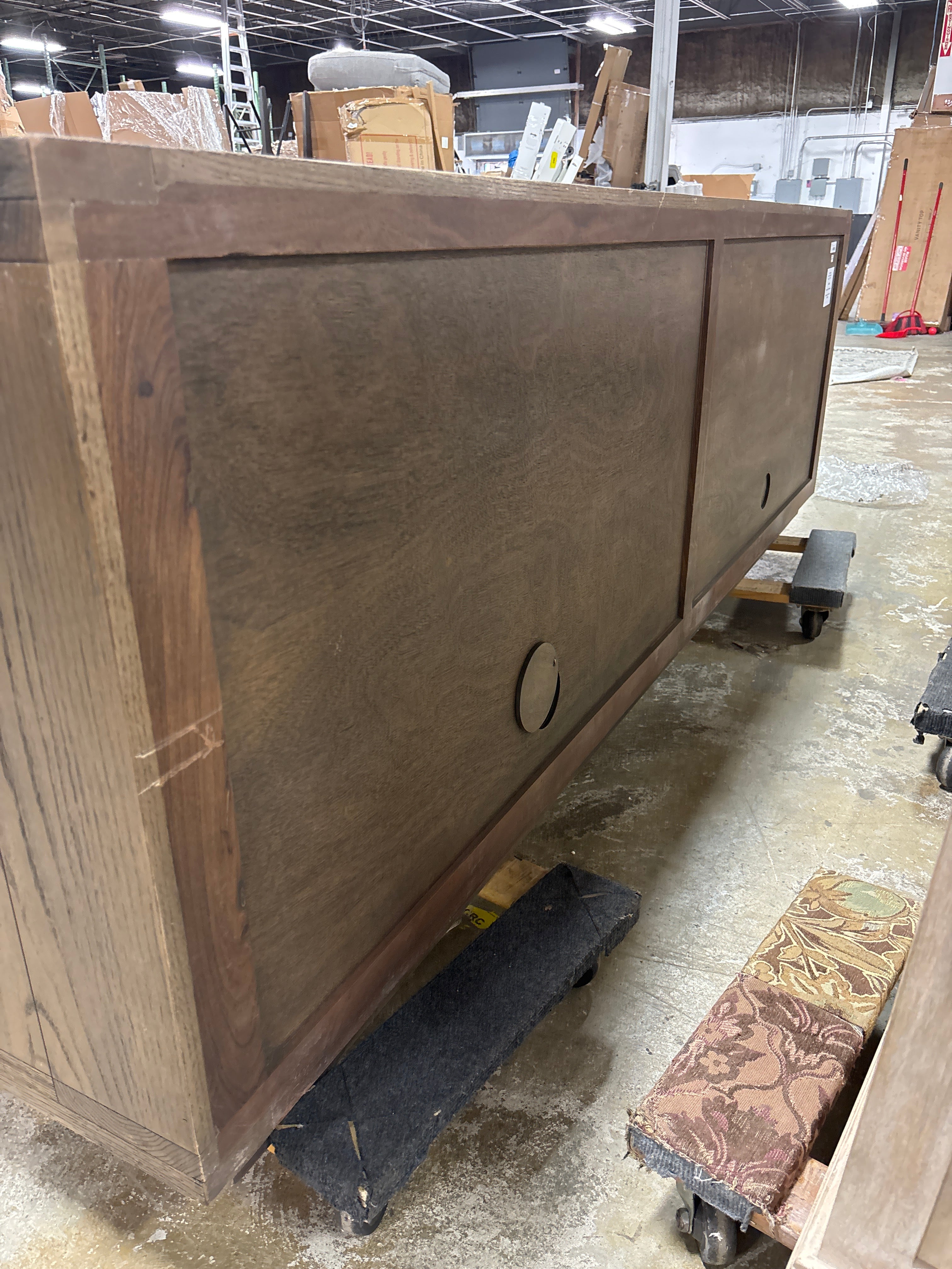 94"  Nemo Solid Wood Sideboard - Worn Oak SHOWROOM ITEM