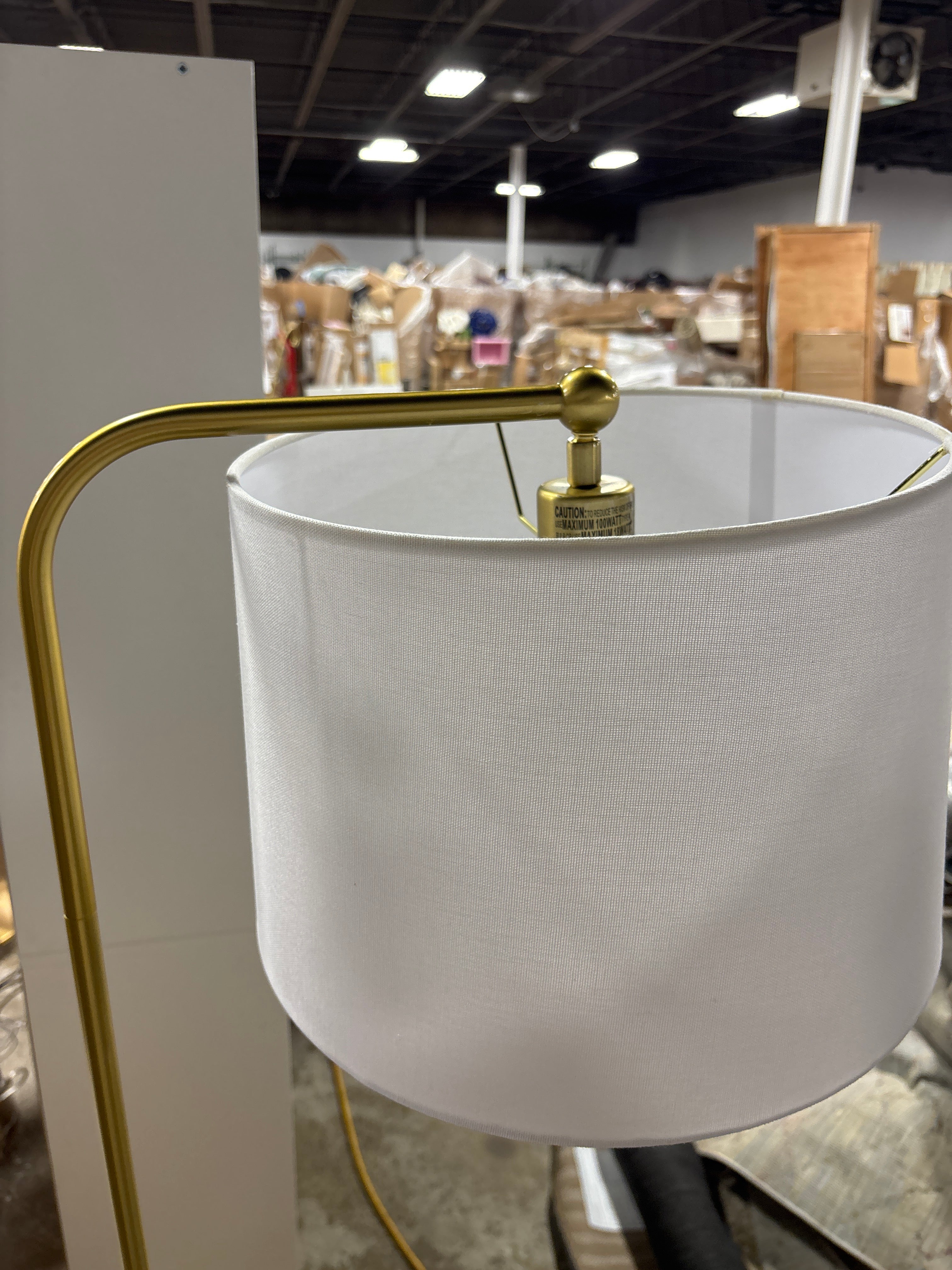 62"x14" New Traditional Downbridge Floor Lamp - Brass SHOWROOM ITEM