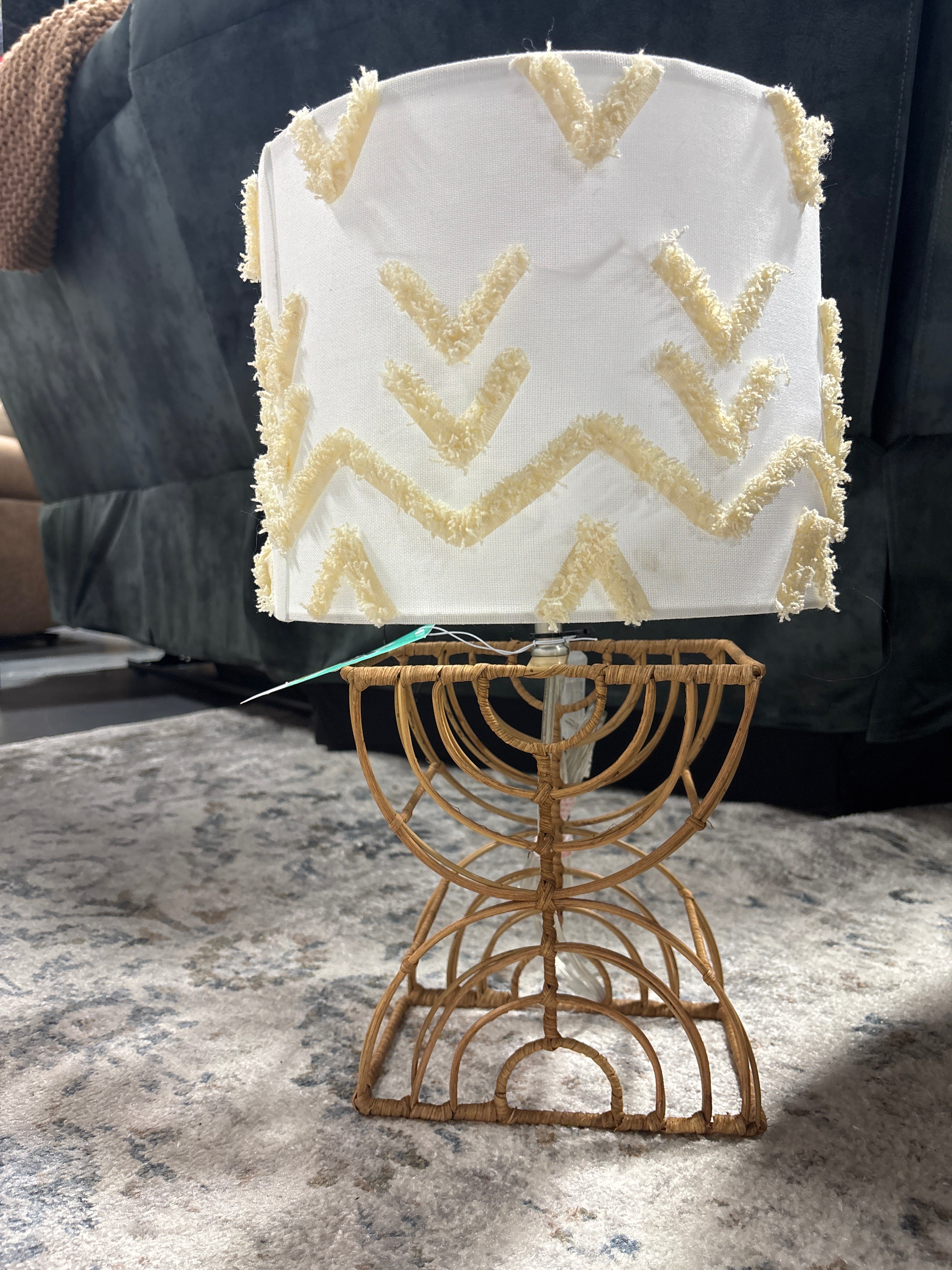 Boho Rattan Kids' Table Lamp SHOWROOM ITEM
