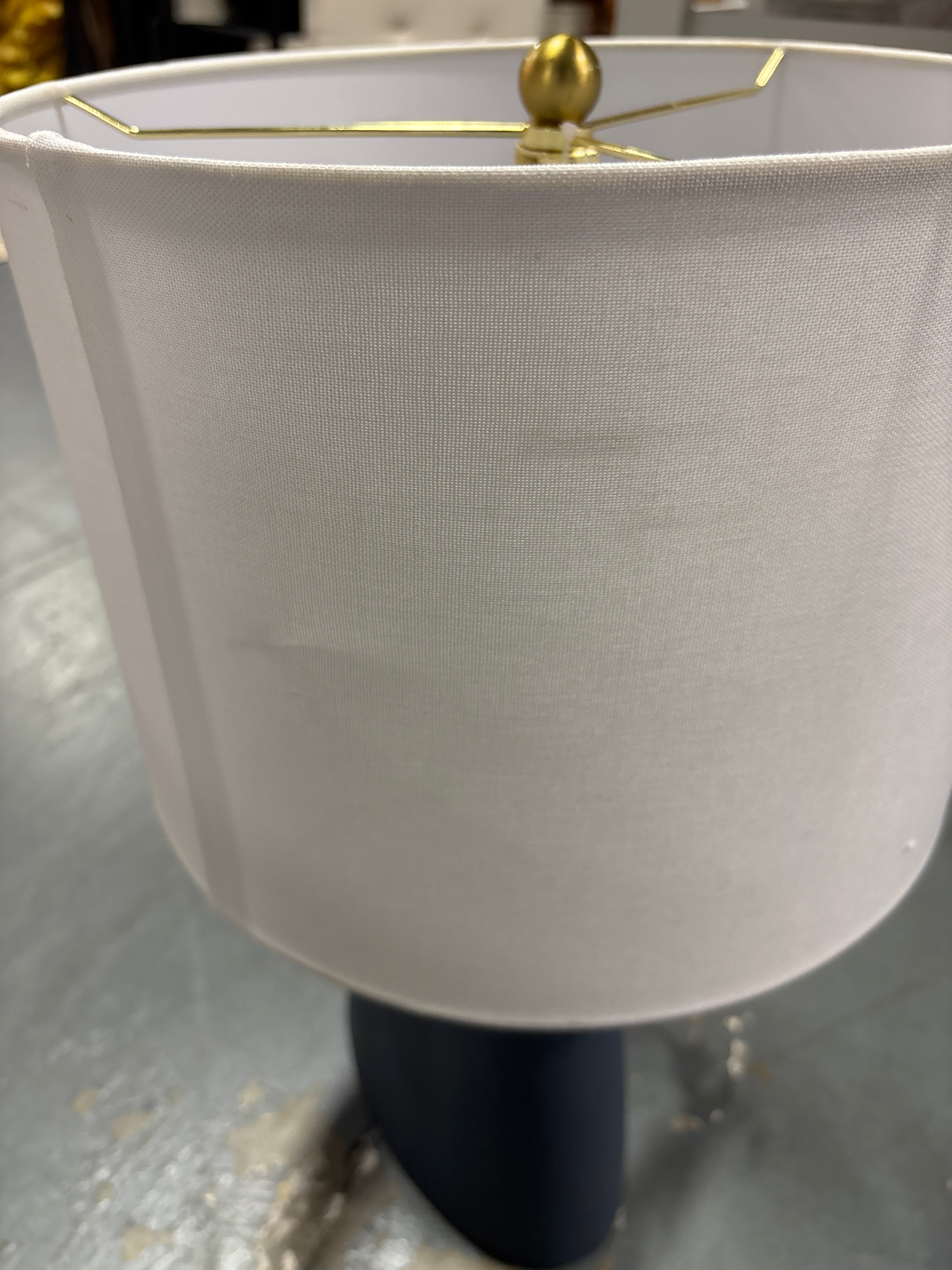 20.5"x12.5" Modern Table Lamp - Black/White SHOWROOM ITEM