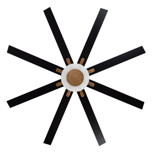 Indoor Integrated LED Reversible 8-Blade Antique Gold Ceiling Fan with Light and Remote Control